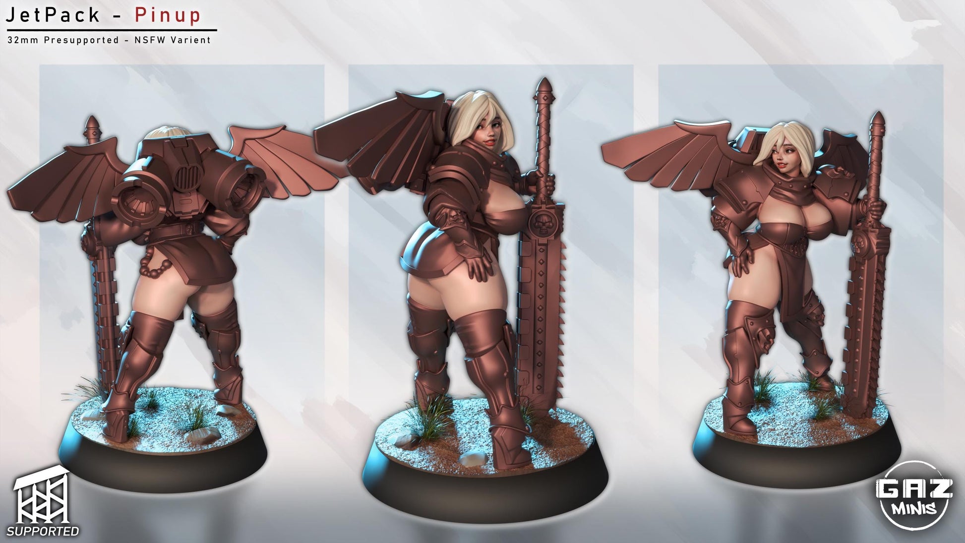 Jetpack Pinup Sibling of Combat | Gaz Minis
