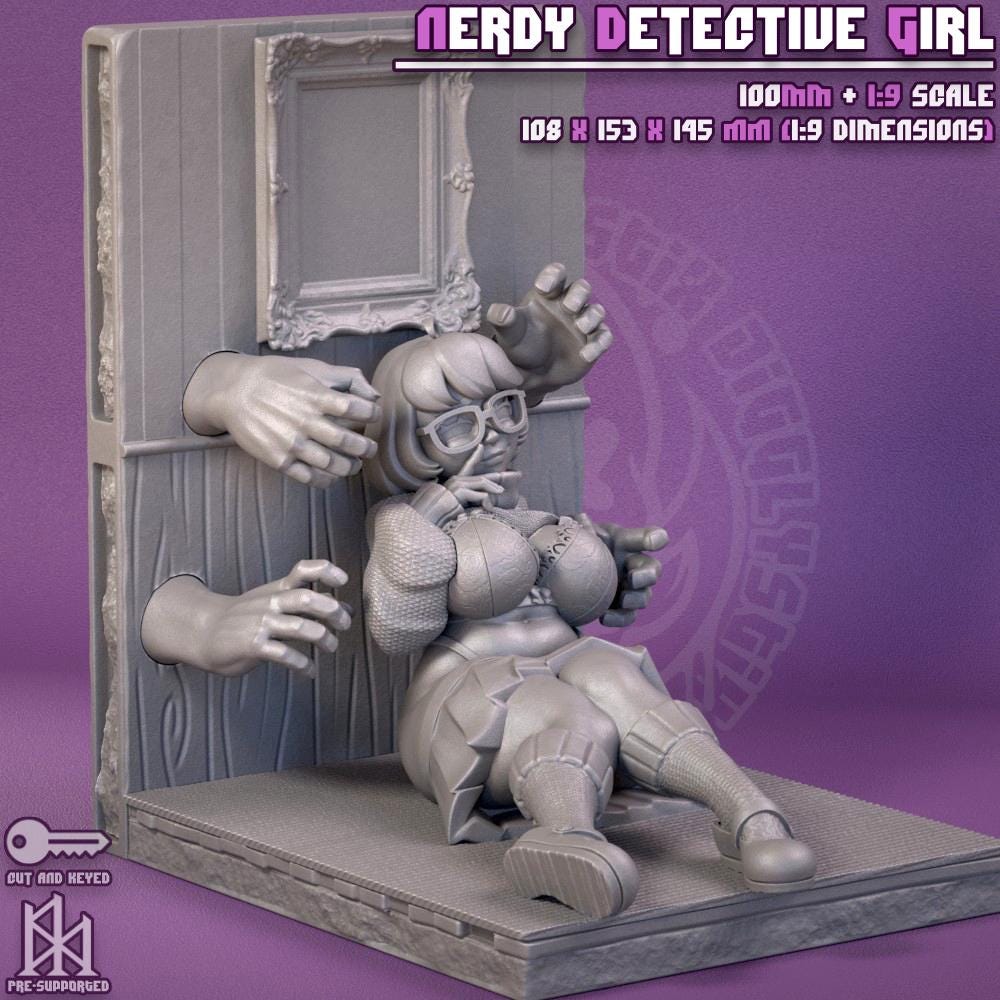 Nerdy Detective Girl Model Kit | Jigglystix