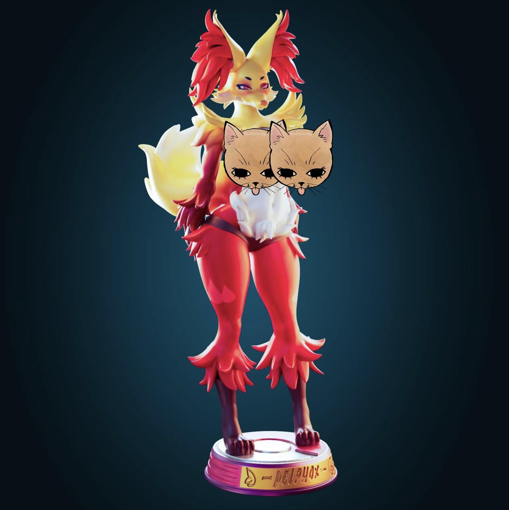 Fox Girl Model Kit | 3D Resin Printed Figurine | Officer Rhu