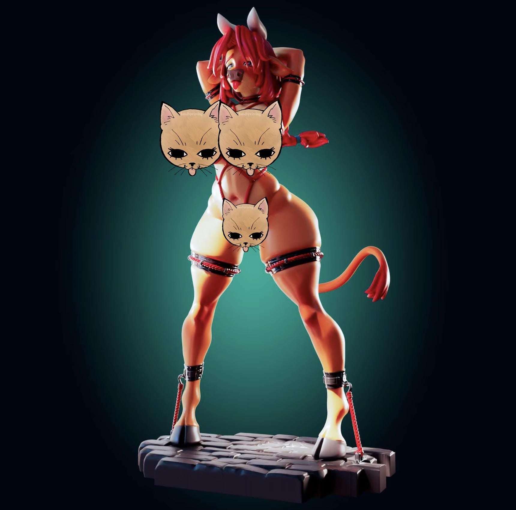Cow Girl Model Kit | 3D Resin Printed Figurine | Officer Rhu