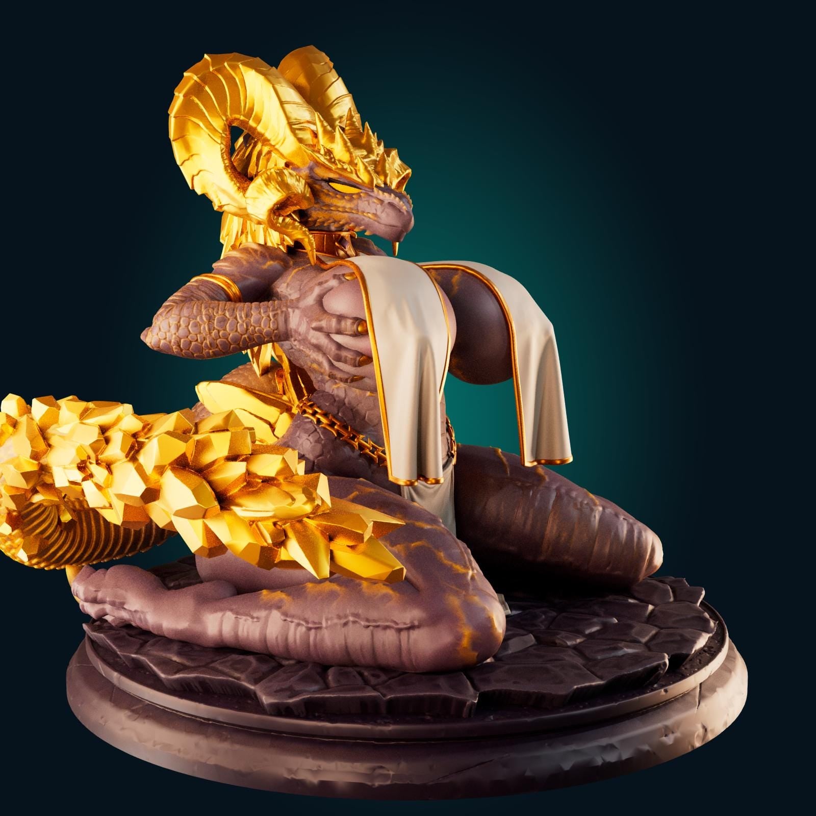 Dragon Girl Model Kit | 3D Resin Printed Figurine | Officer Rhu
