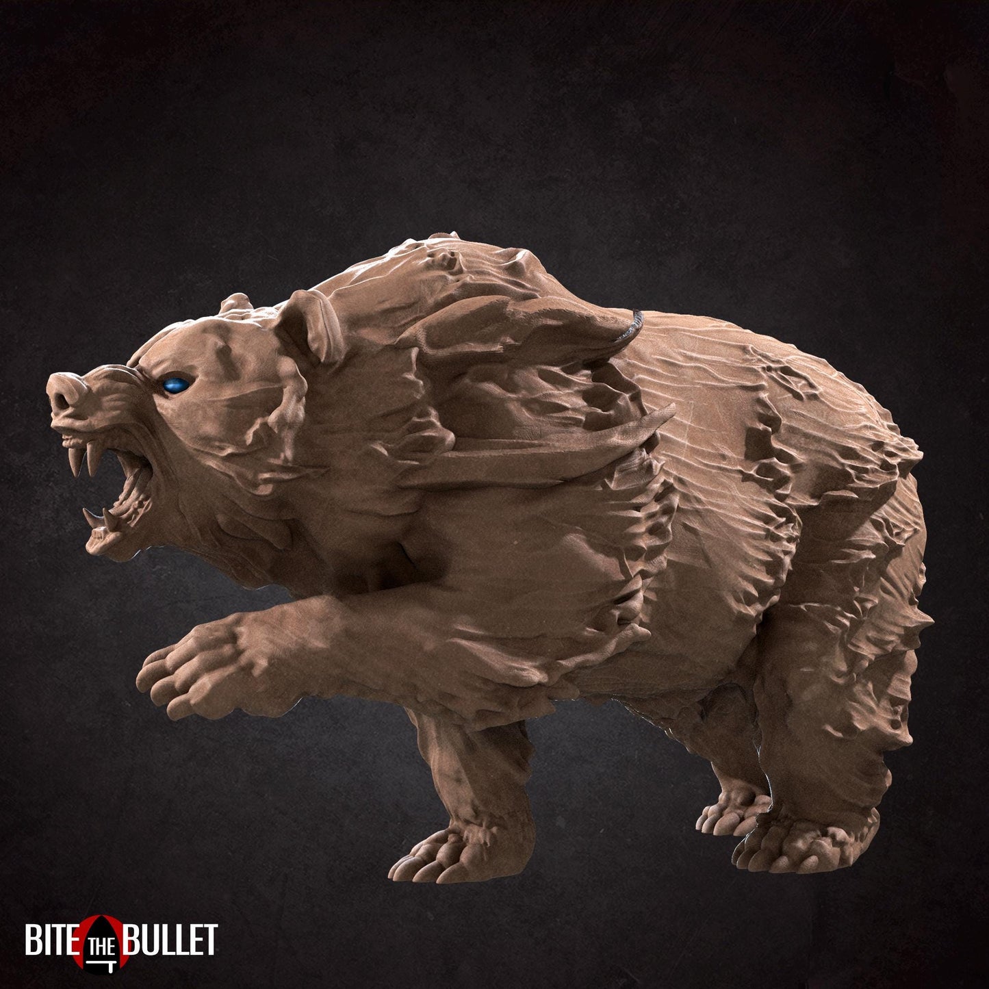 Water Genasi Druid & Bear Miniature | Bite the Bullet