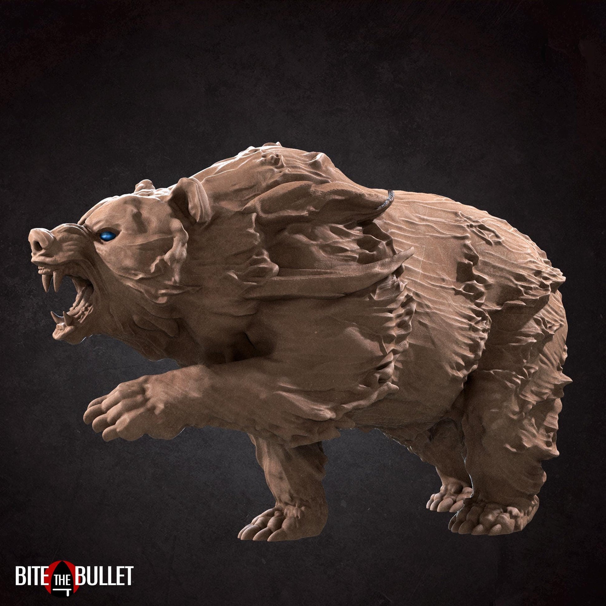 Water Genasi Druid & Bear Miniature | Bite the Bullet