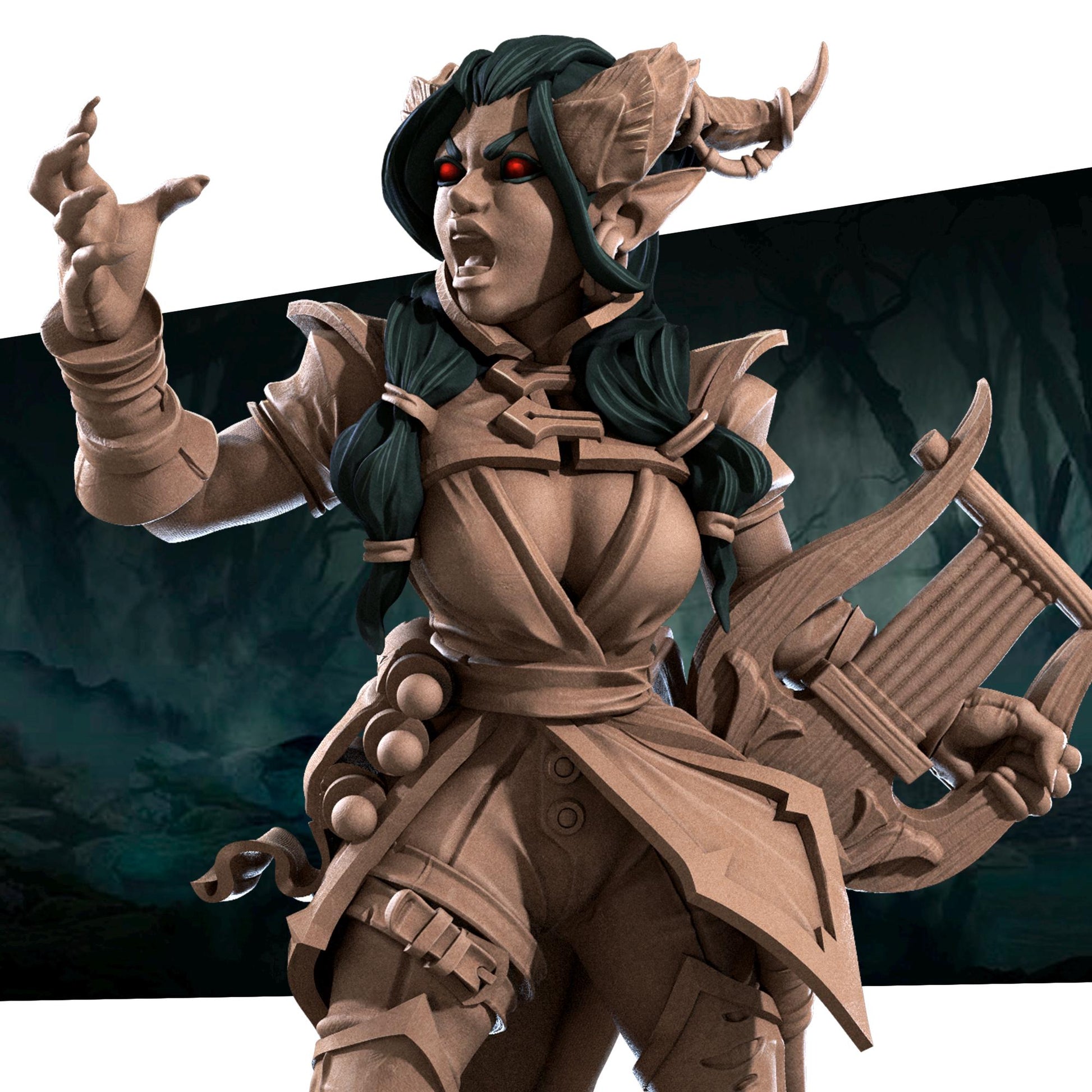 Tiefling Bard Miniature | Bite the Bullet