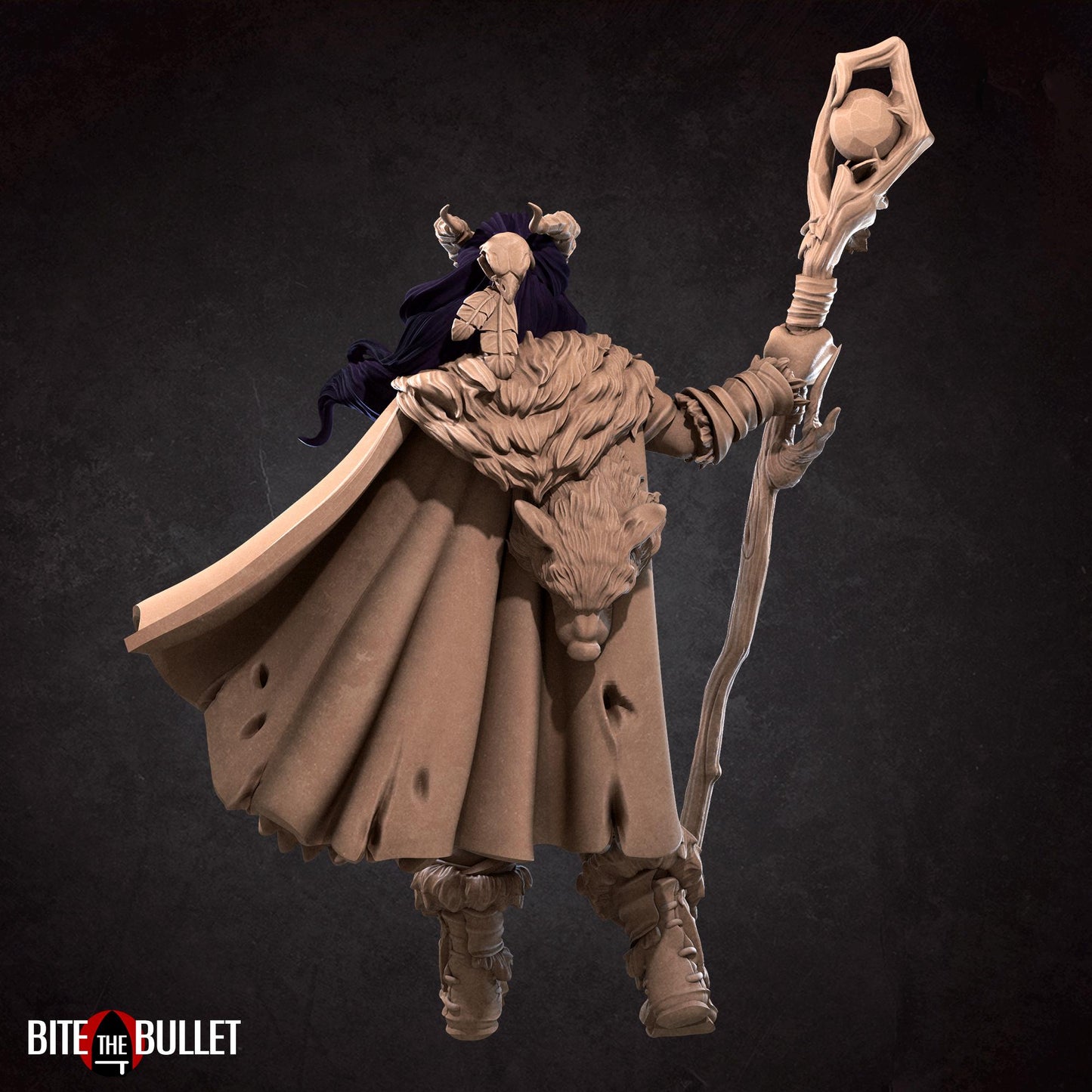 Tiefling Druid Miniature | Bite the Bullet