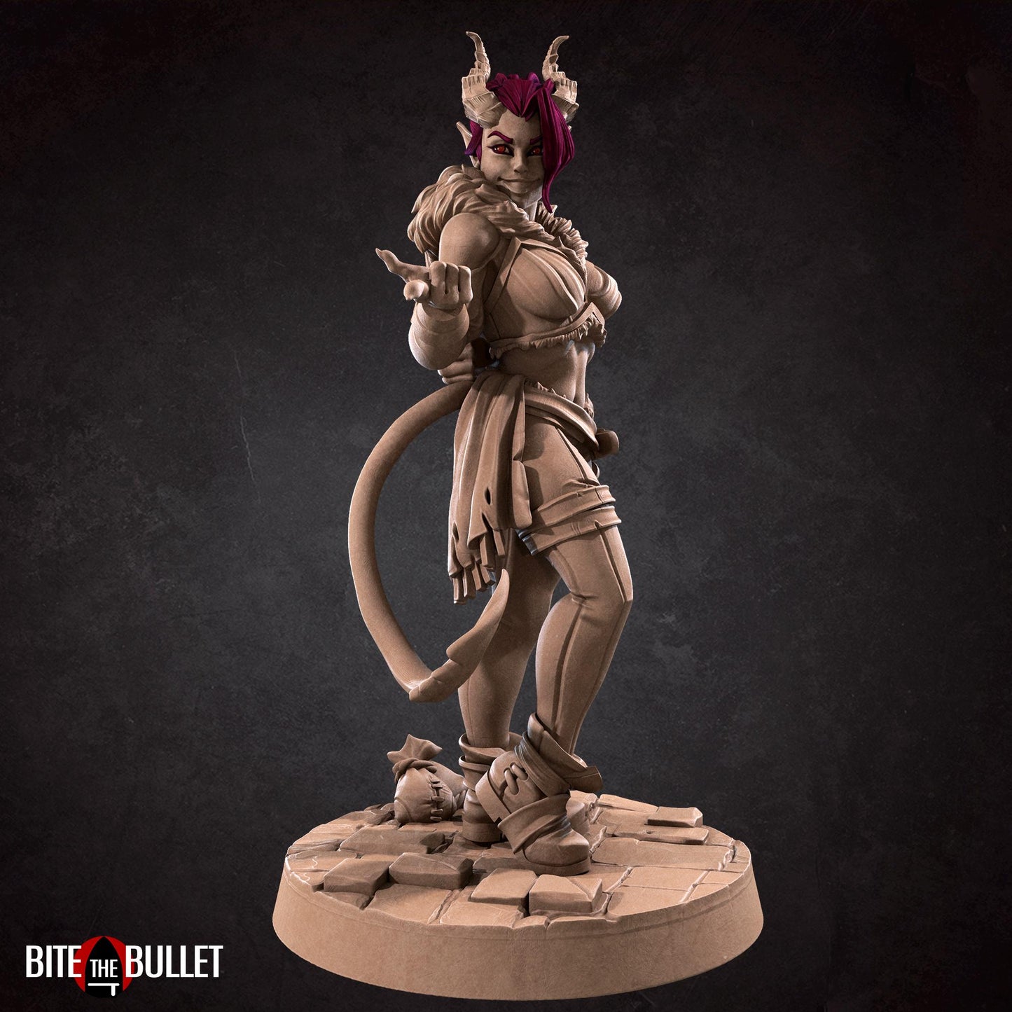 Illusionist Thief Tiefling Miniature | Bite the Bullet