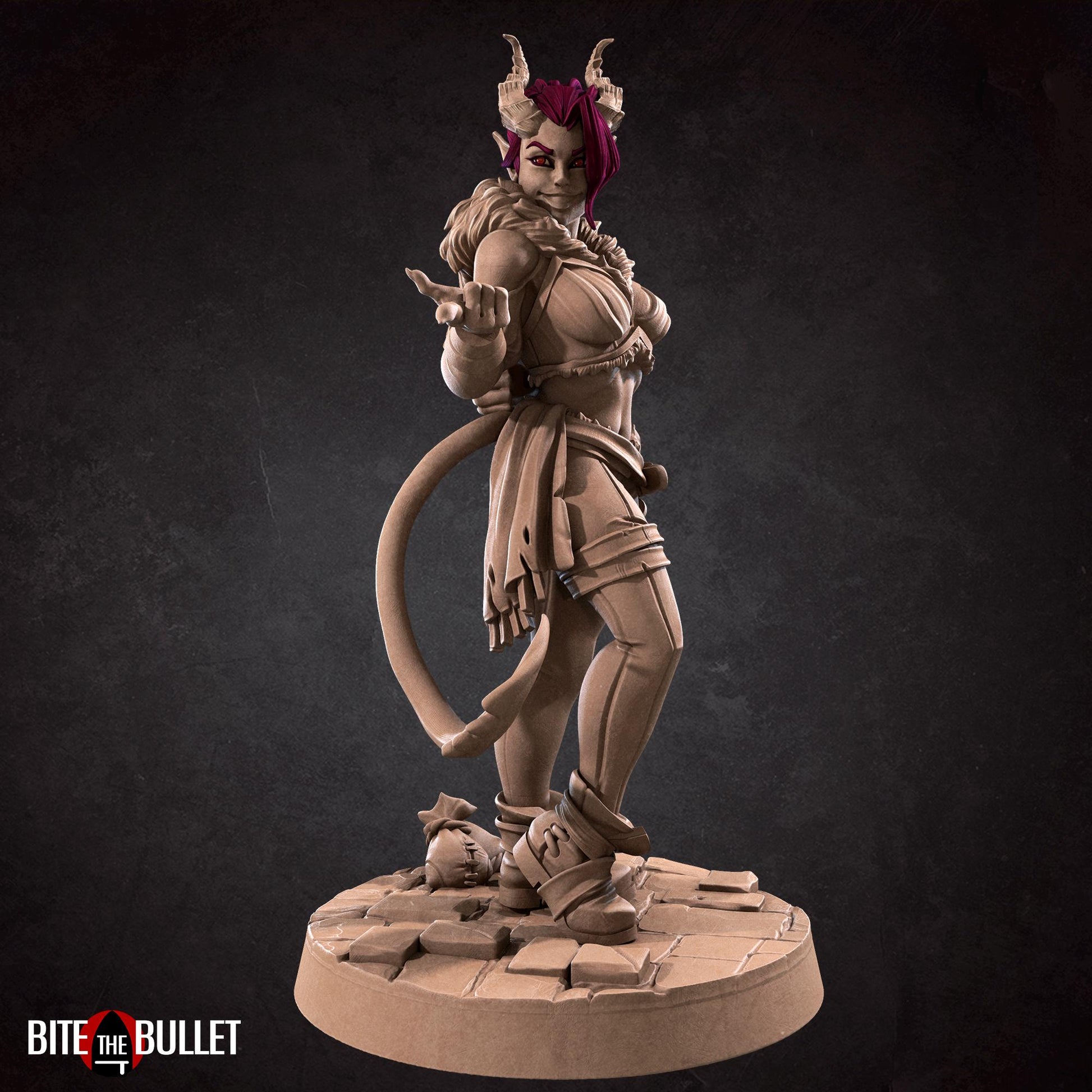 Illusionist Thief Tiefling Miniature | Bite the Bullet