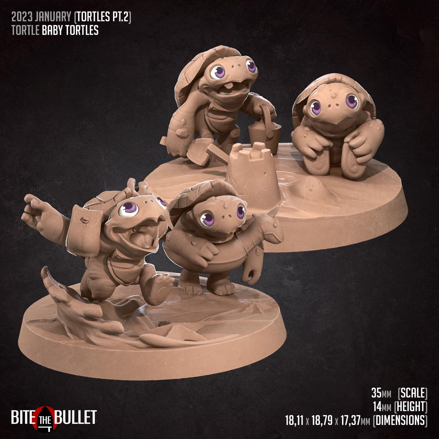 Baby Tortles Miniature | Bite the Bullet