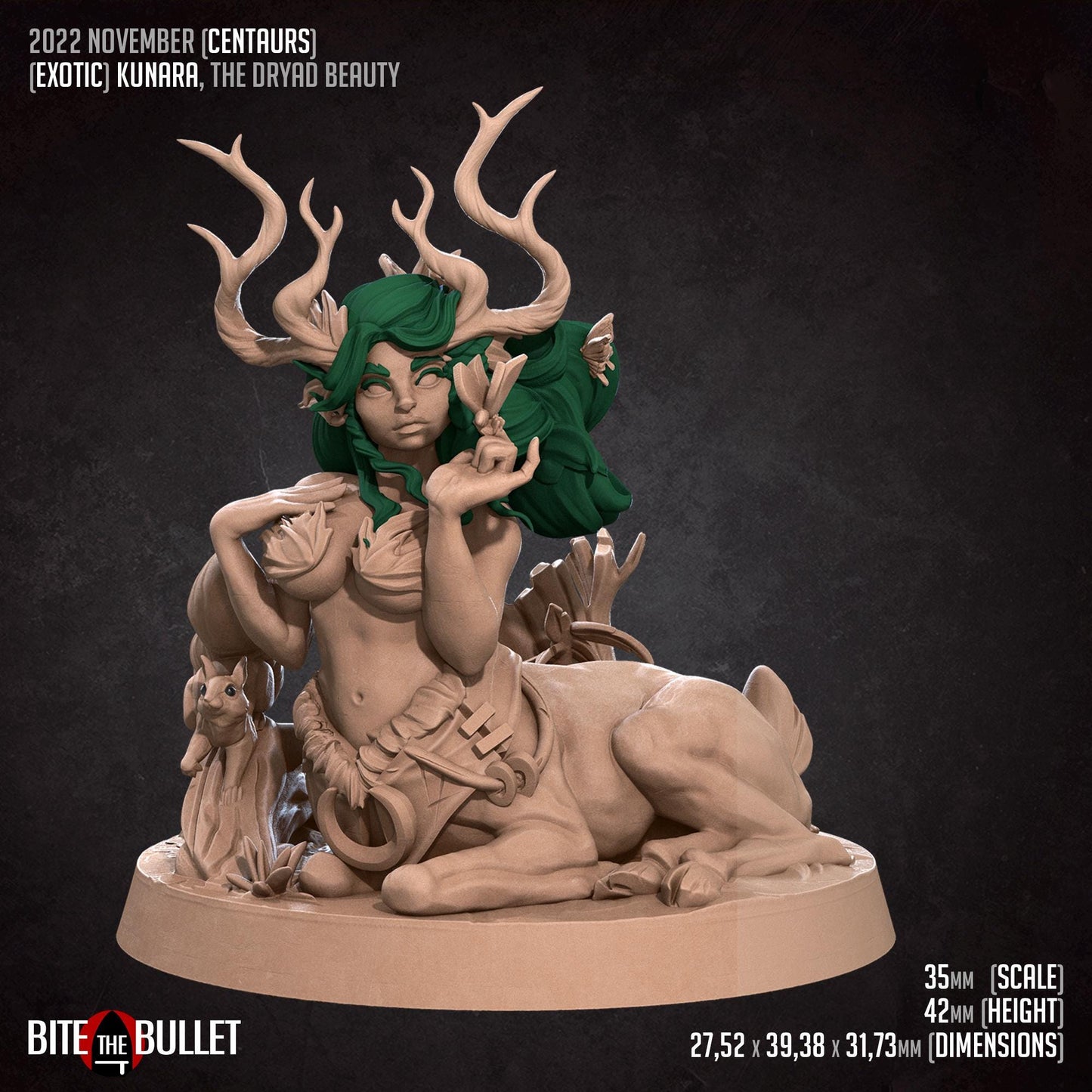 Kunara, the Centaur Dryad Miniature | Bite the Bullet