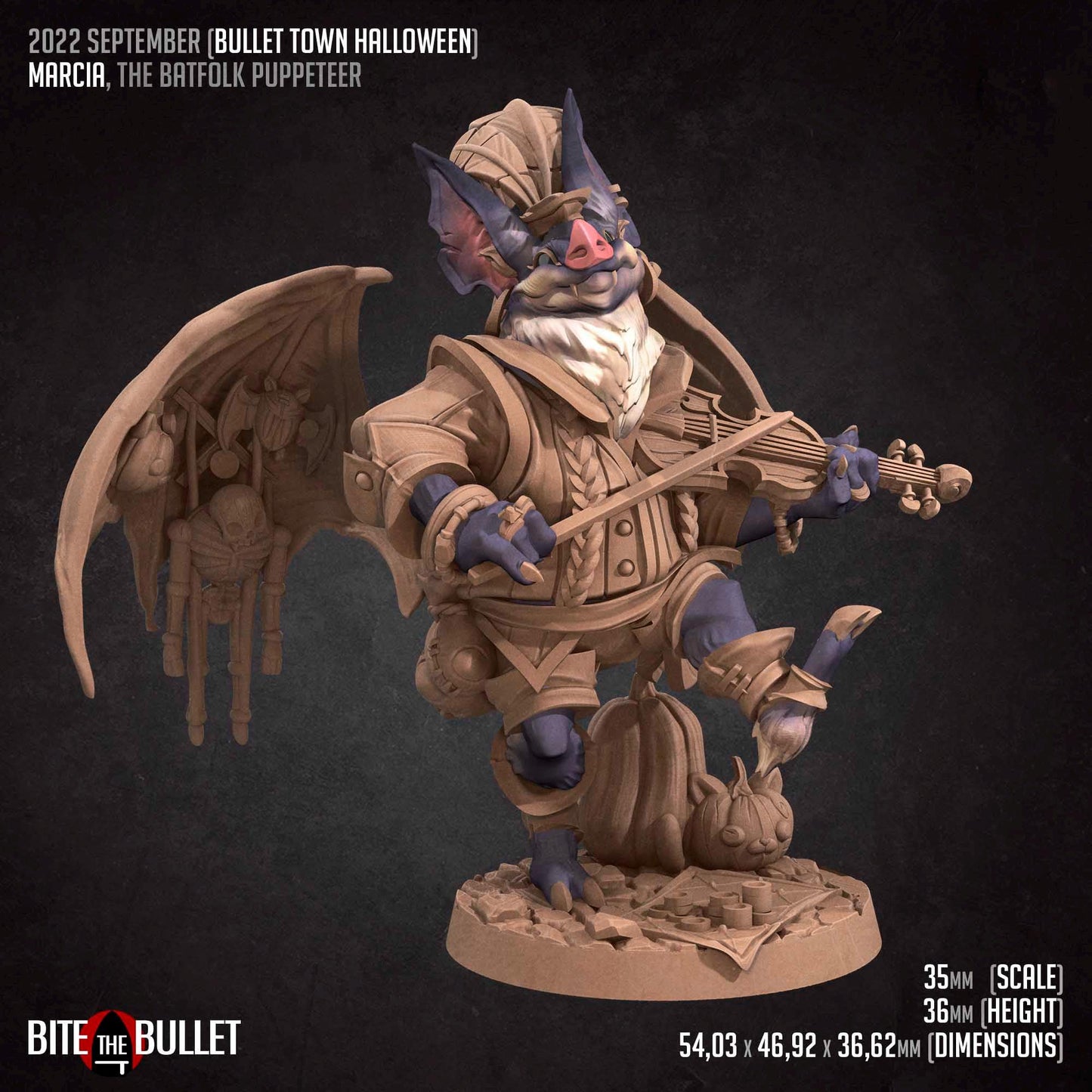 Marcia, the Batfolk Puppeteer Miniature | Bite the Bullet