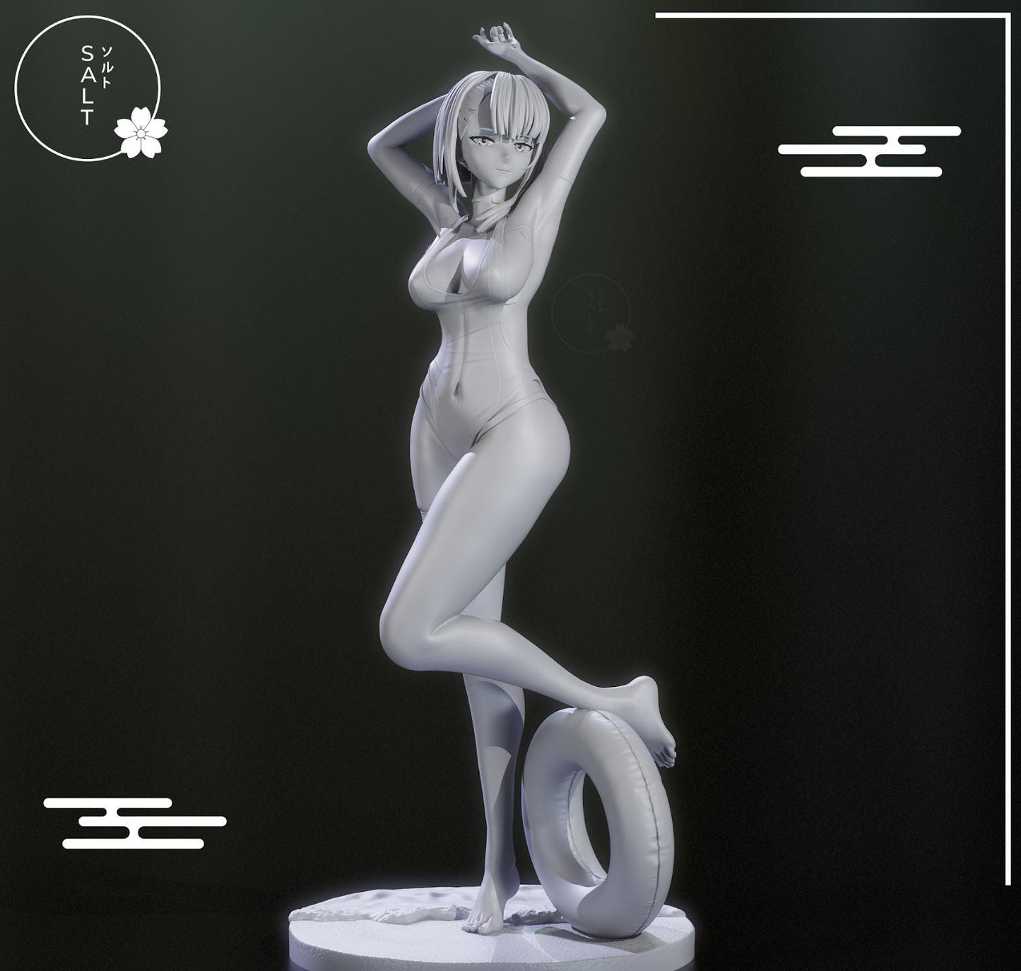 Cyber Girl Model Kit | 3D Resin Printed Figurine | Salt Sculpt