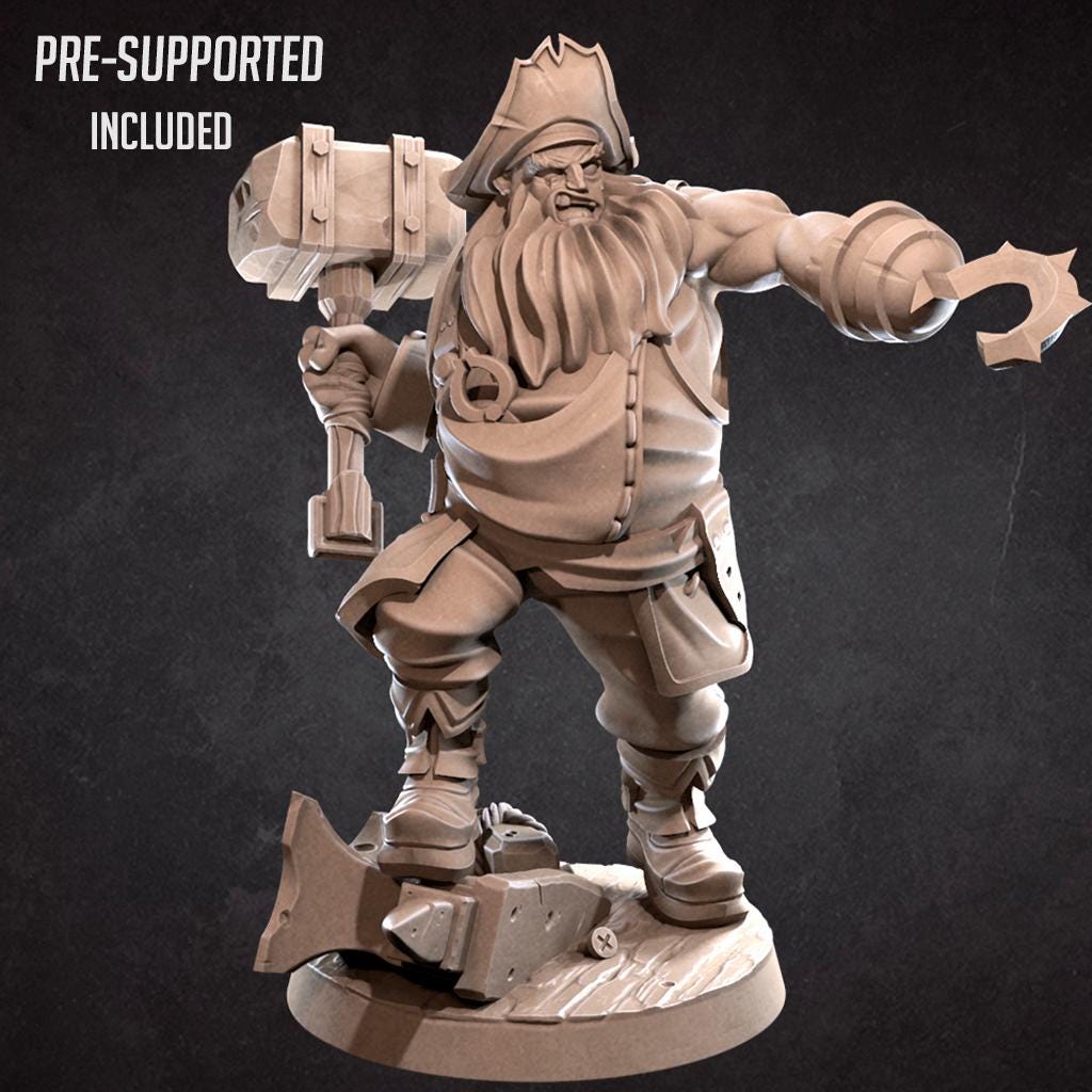 Andre the Blacksmith Miniature | Bite the Bullet