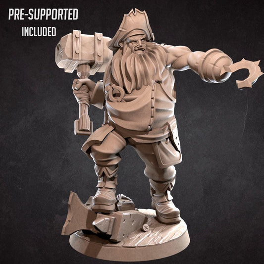 Andre the Blacksmith Miniature | Bite the Bullet