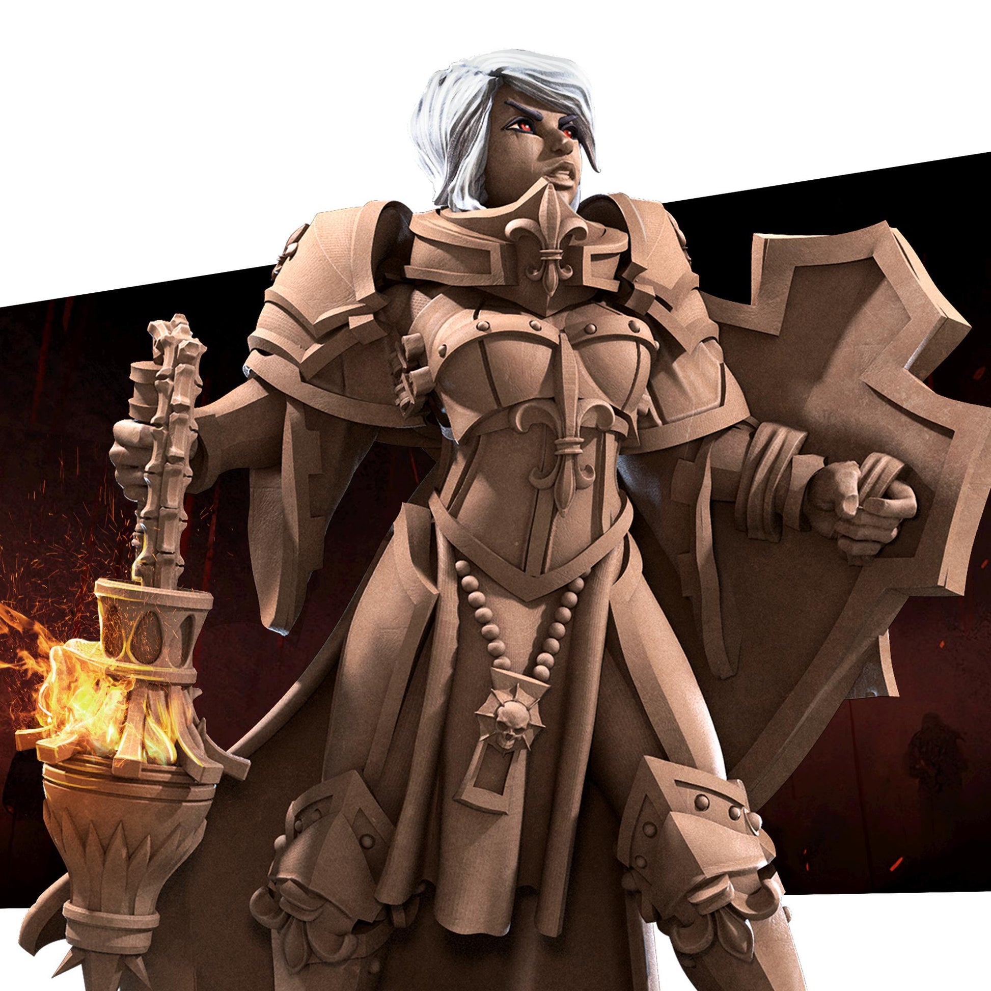 Diana, the War Sister Purifier Miniature | Bite the Bullet