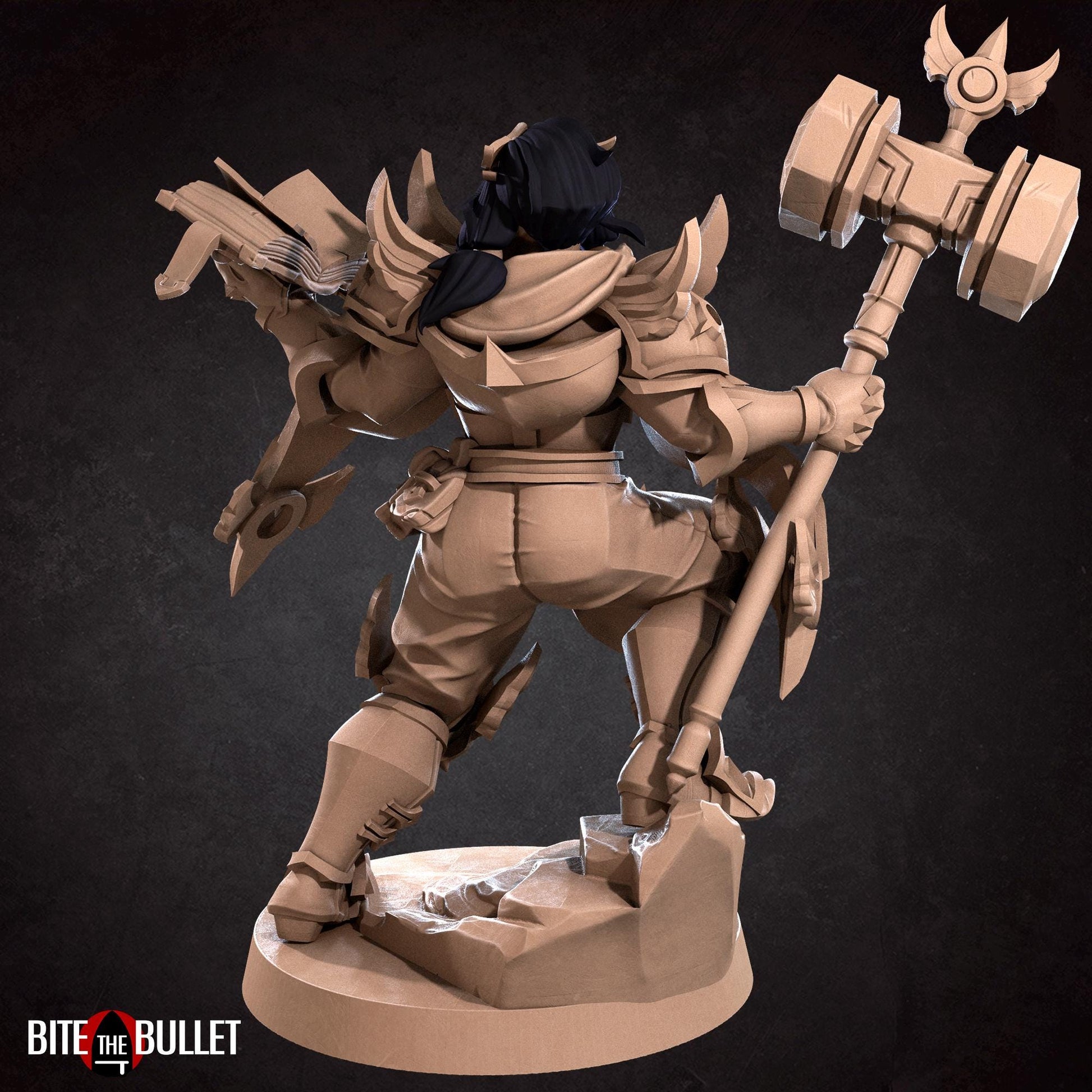 Loretta Hammerlift, the Chunky Cleric Miniature | Bite the Bullet