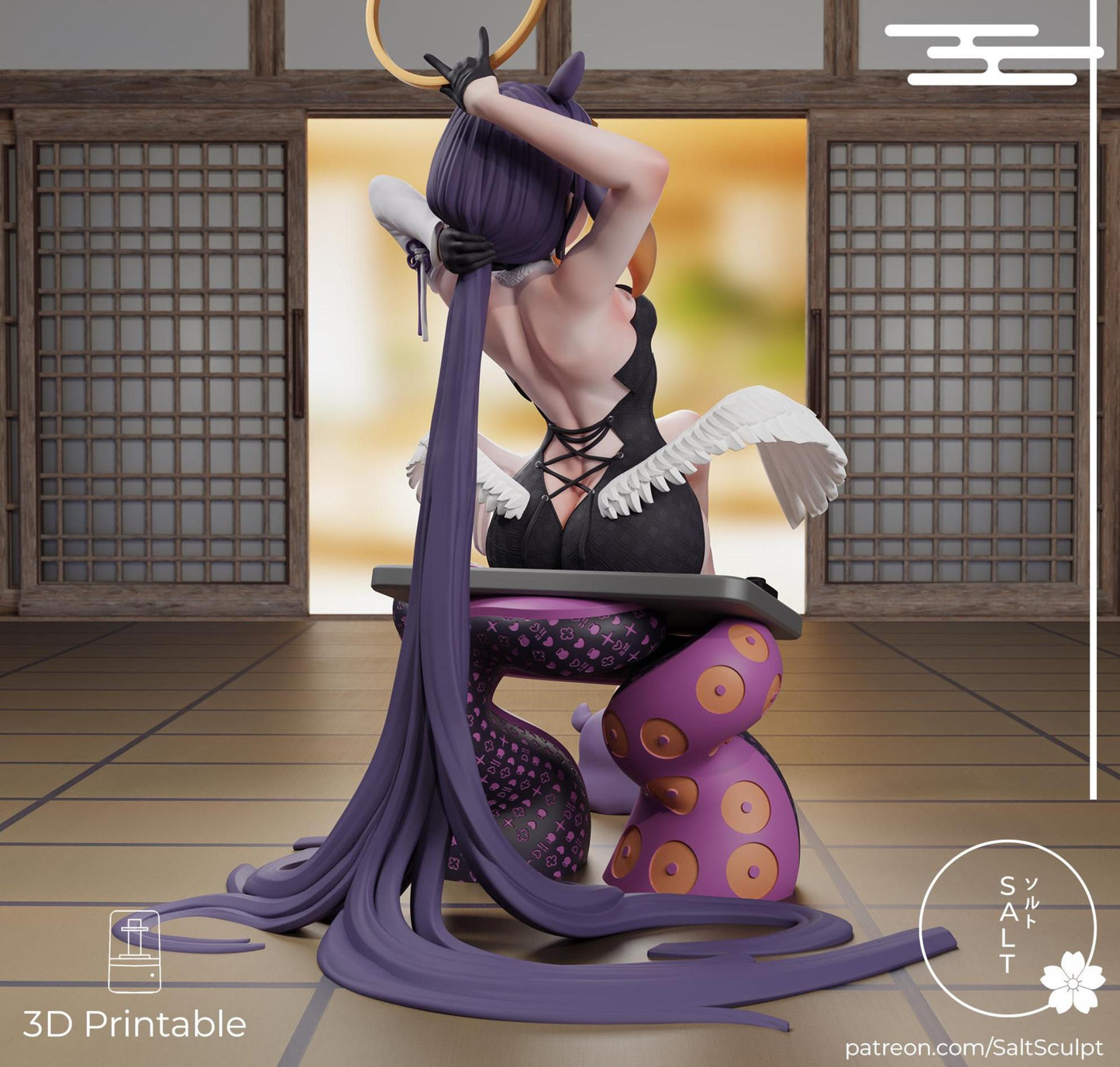 Octopus Girl Model Kit | 3D Resin Printed Figurine | Salt Sculpt