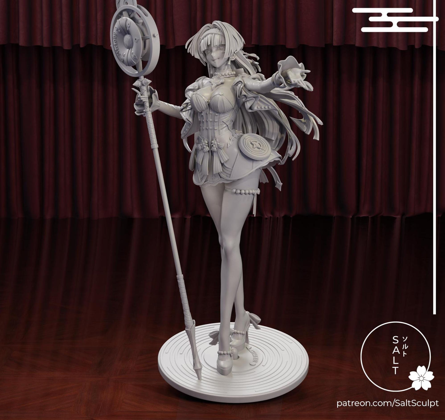Warrior Girl Model Kit | 3D Resin Printed Figurine | Salt Sculpt