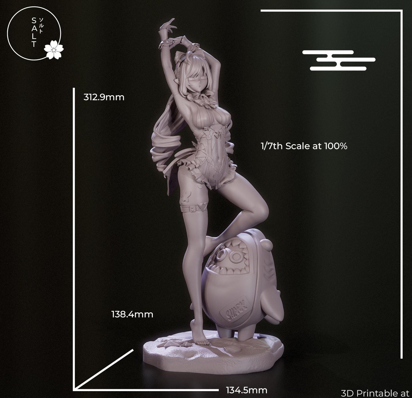 Banshee Girl Model Kit | 3D Resin Printed Figurine | Salt Sculpt
