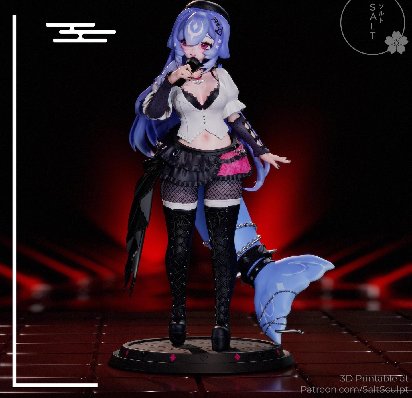 Whale Girl Model Kit | 3D Resin Printed Figurine | Salt Sculpt