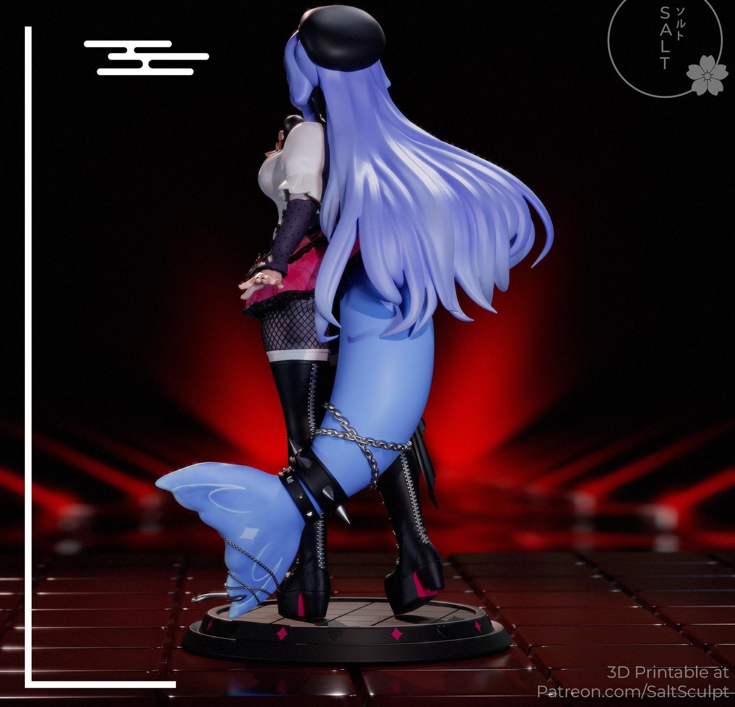 Whale Girl Model Kit | 3D Resin Printed Figurine | Salt Sculpt