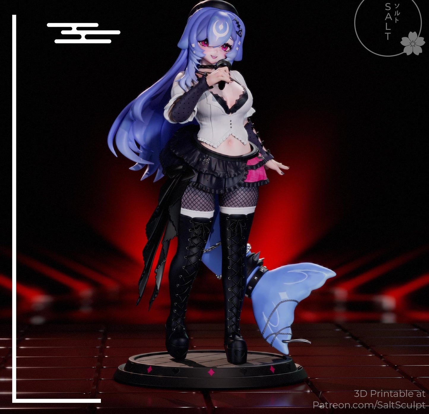 Whale Girl Model Kit | 3D Resin Printed Figurine | Salt Sculpt