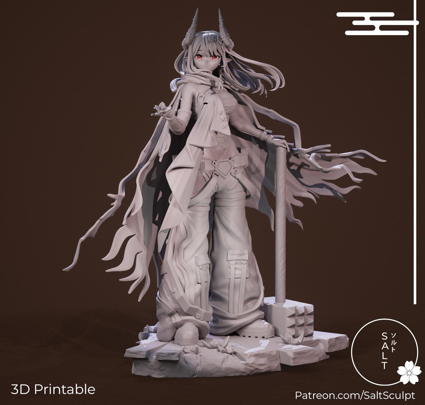 Warden Girl Model Kit | 3D Resin Printed Figurine | Salt Sculpt