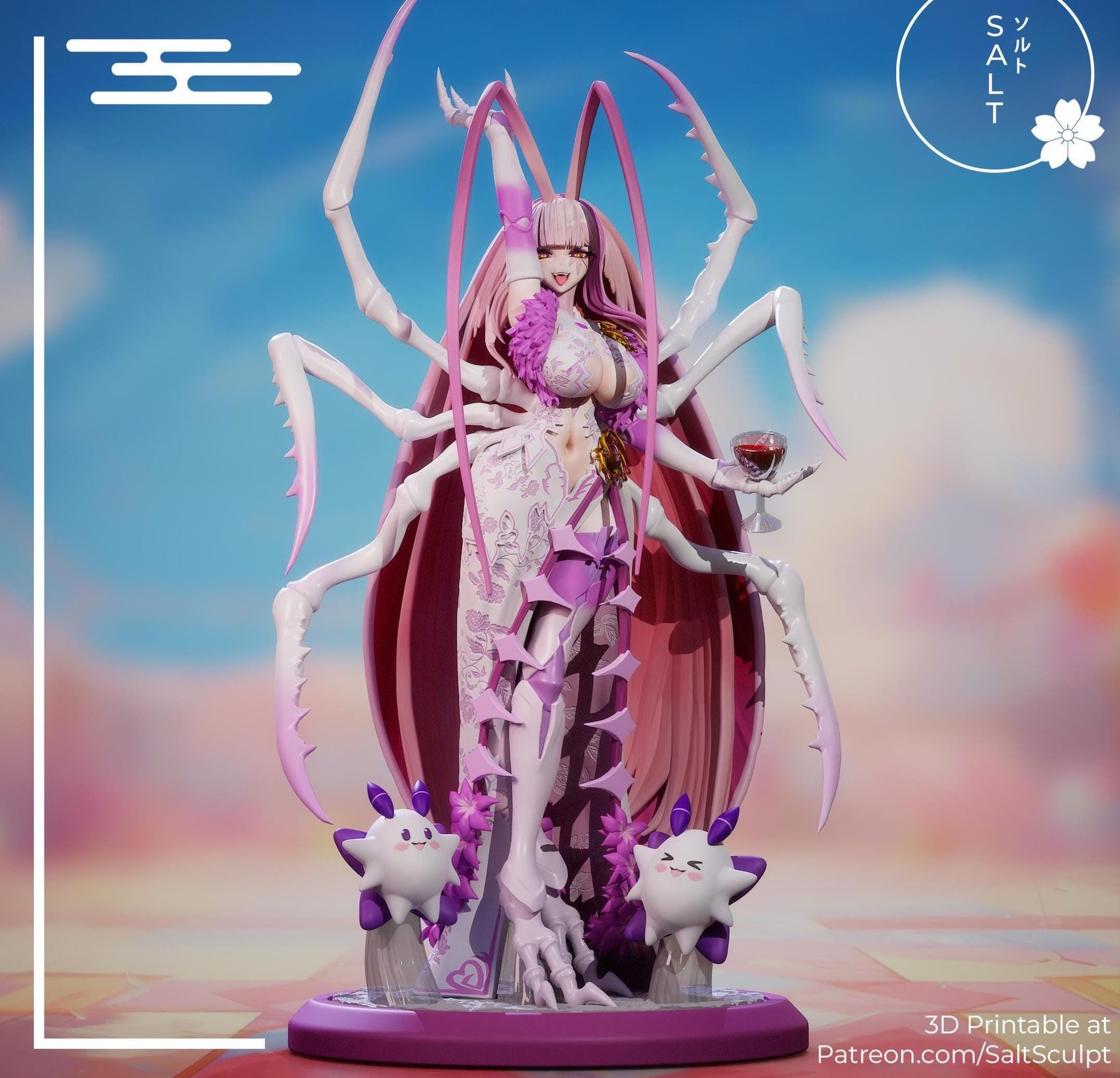 Bug Girl Model Kit | 3D Resin Printed Figurine | Salt Sculpt