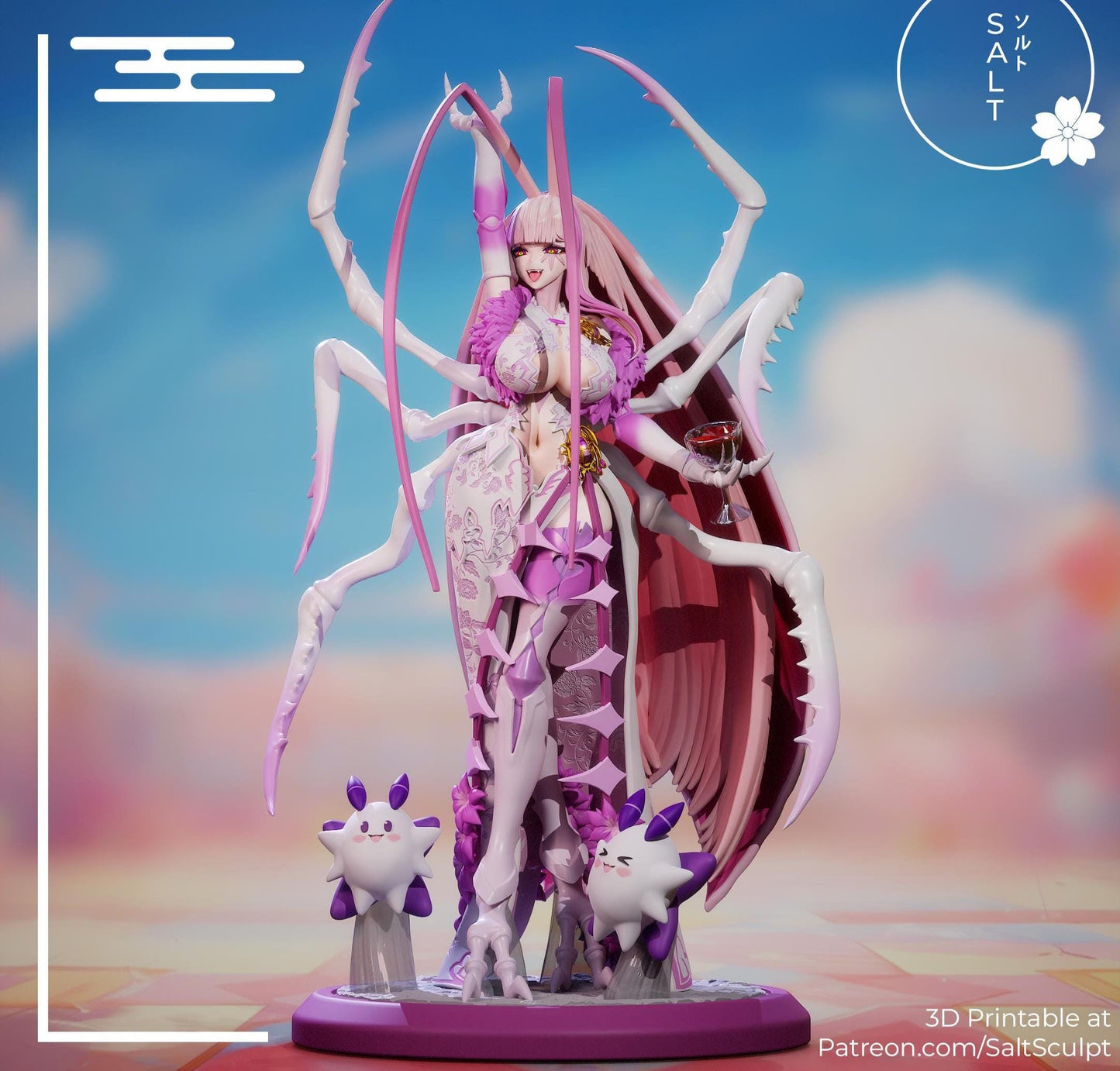 Bug Girl Model Kit | 3D Resin Printed Figurine | Salt Sculpt