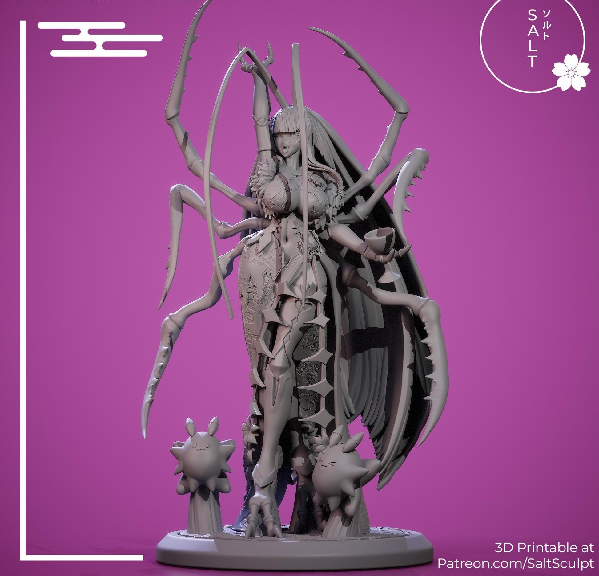 Bug Girl Model Kit | 3D Resin Printed Figurine | Salt Sculpt