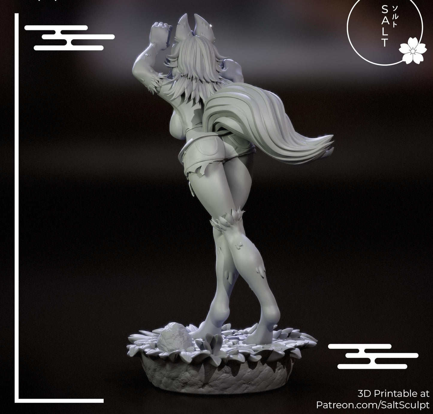Puppy Girl Model Kit | 3D Resin Printed Figurine | Salt Sculpt