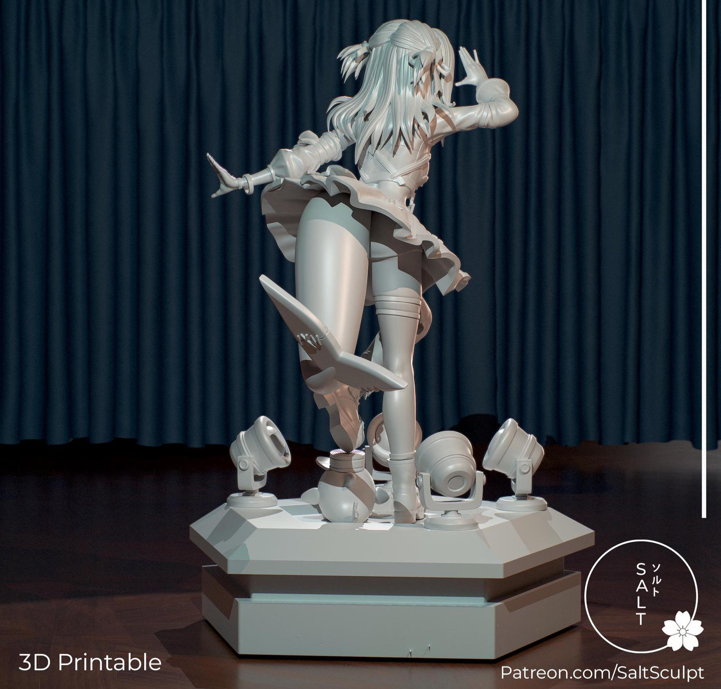 Shark Girl Model Kit | 3D Resin Printed Figurine | Salt Sculpt