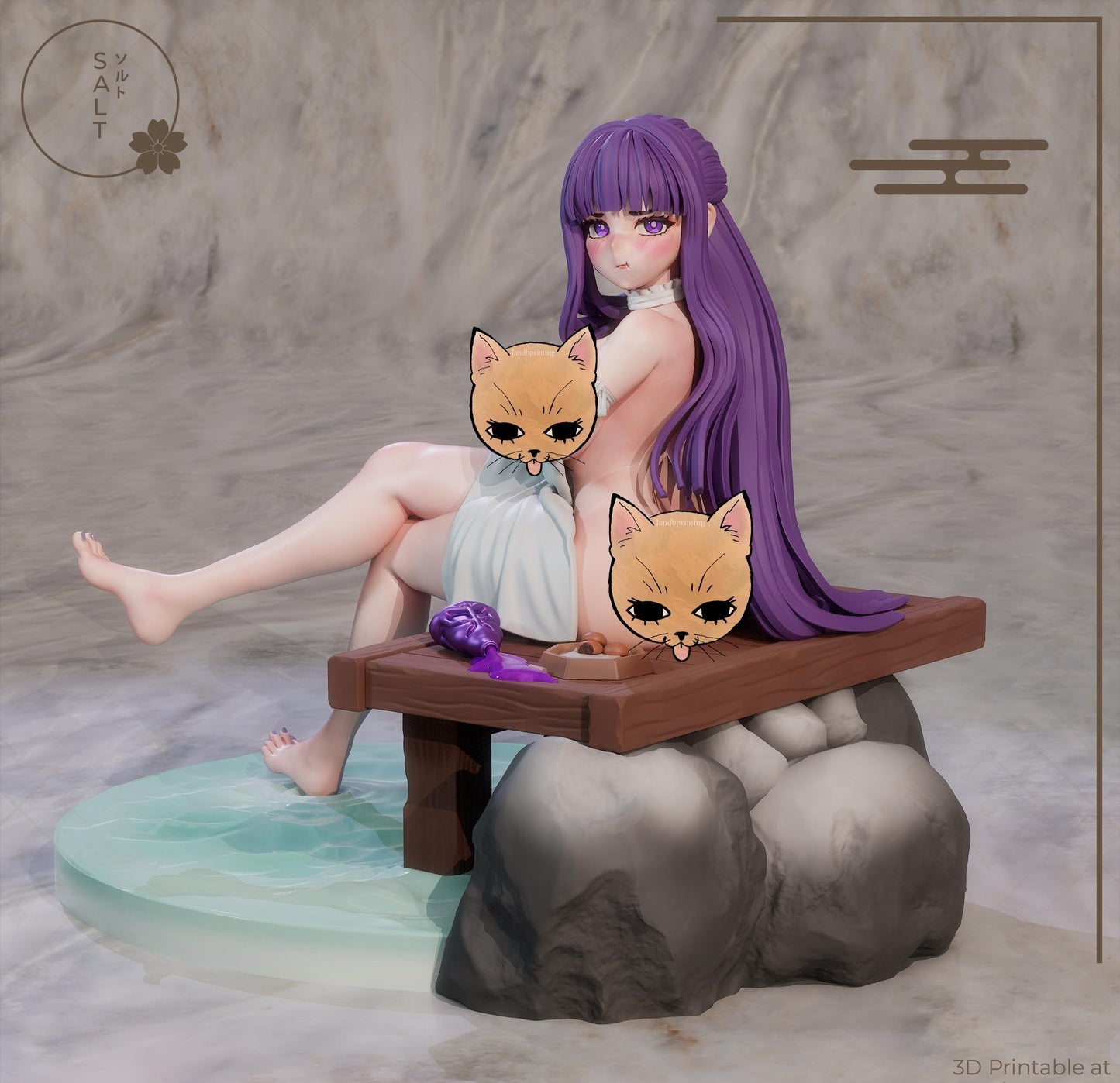Mage Girl Model Kit | 3D Resin Printed Figurine | Salt Sculpt