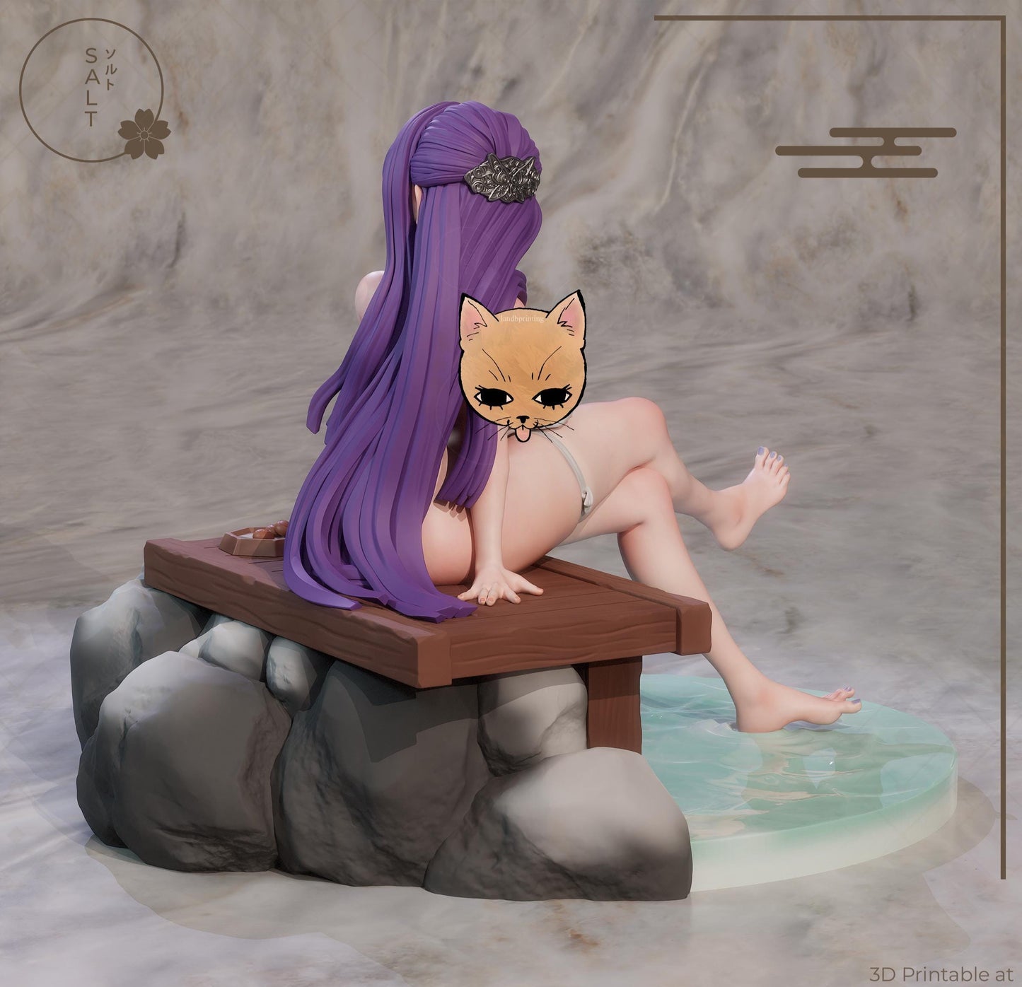 Mage Girl Model Kit | 3D Resin Printed Figurine | Salt Sculpt