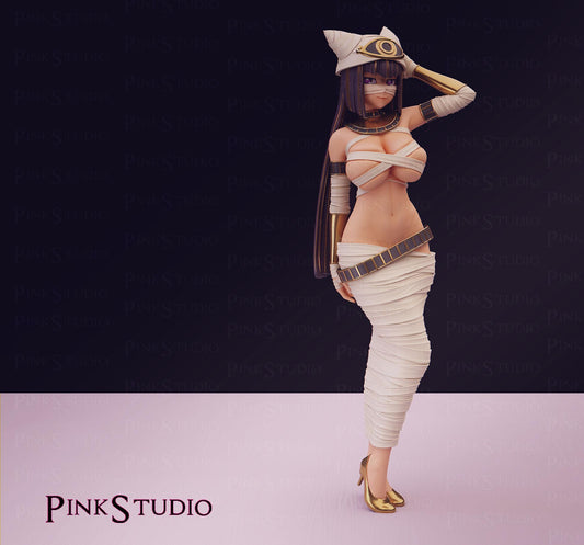 Mummy Girl Model Kit | 3D Resin Printed Figurine | Pink Studio