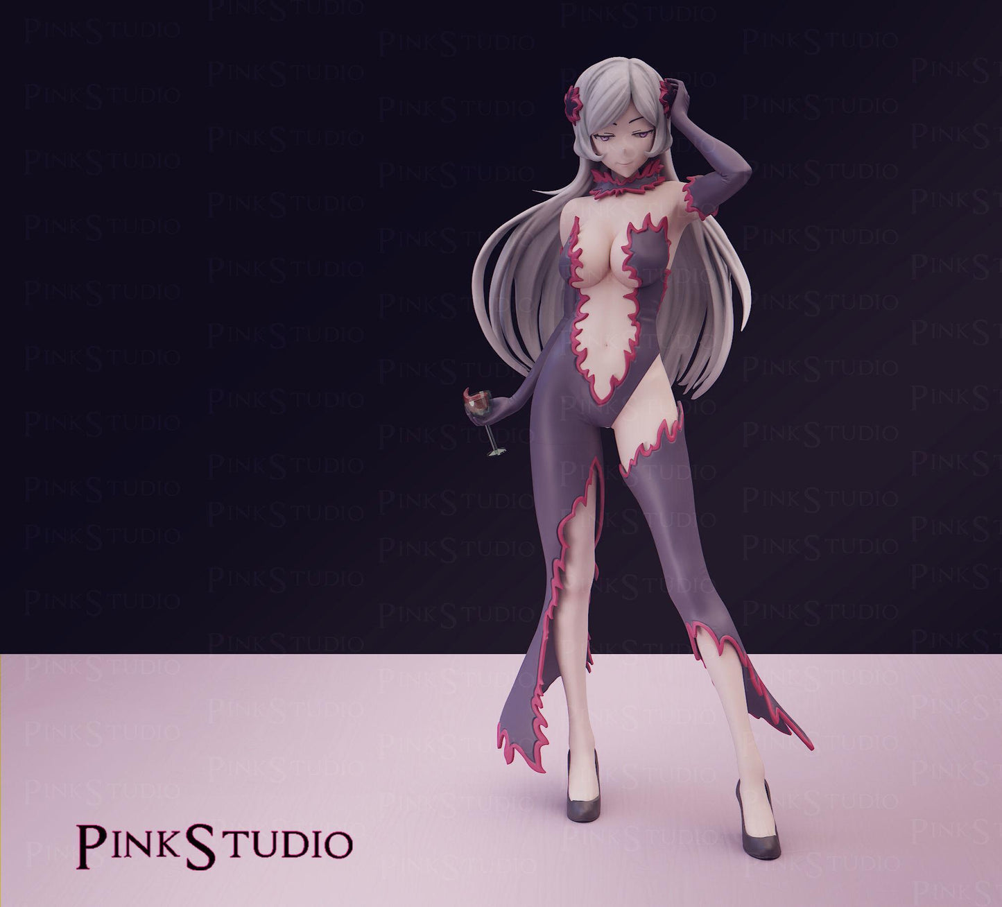 Goddess Girl Model Kit | 3D Resin Printed Figurine | Pink Studio