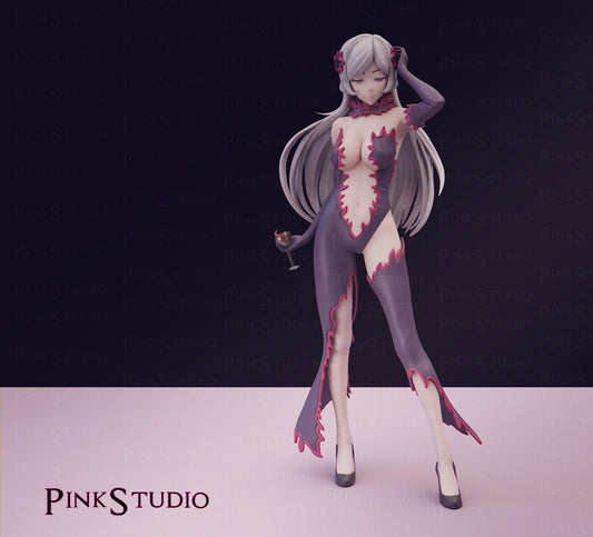 Goddess Girl Model Kit | 3D Resin Printed Figurine | Pink Studio
