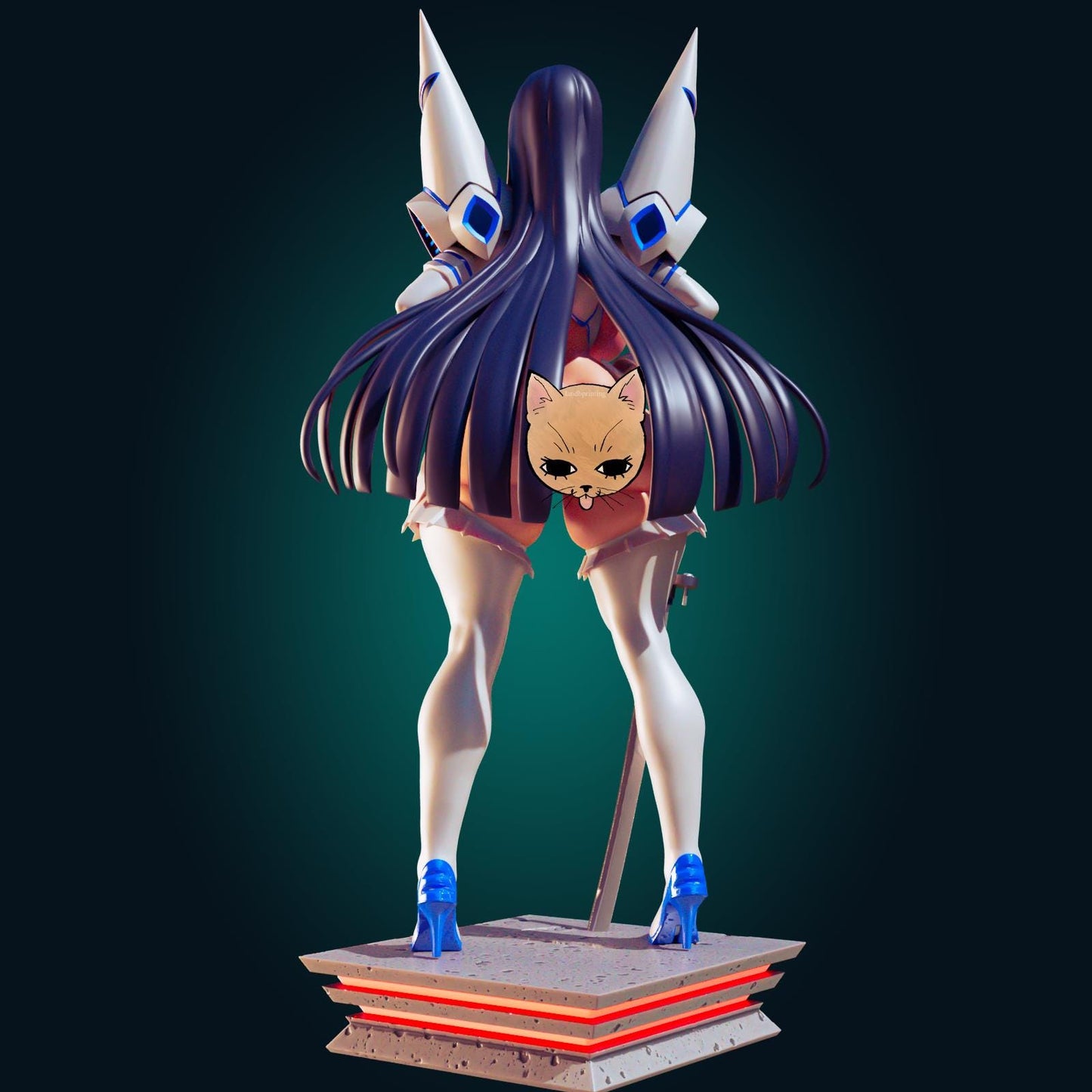 Angry Japanese Schoolgirl Model Kit | 3D Resin Printed Figurine | Officer Rhu