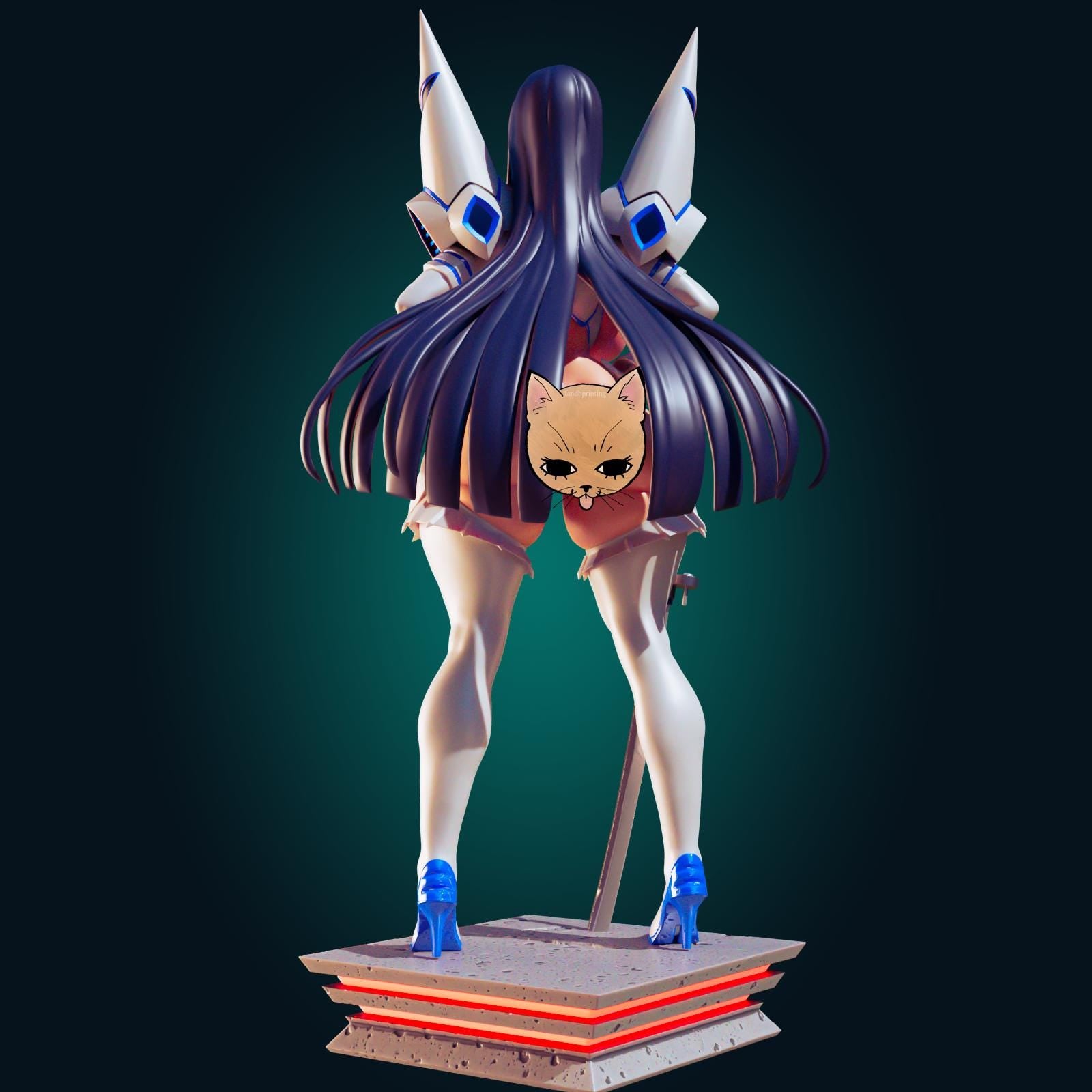 Angry Japanese Schoolgirl Model Kit | 3D Resin Printed Figurine | Officer Rhu