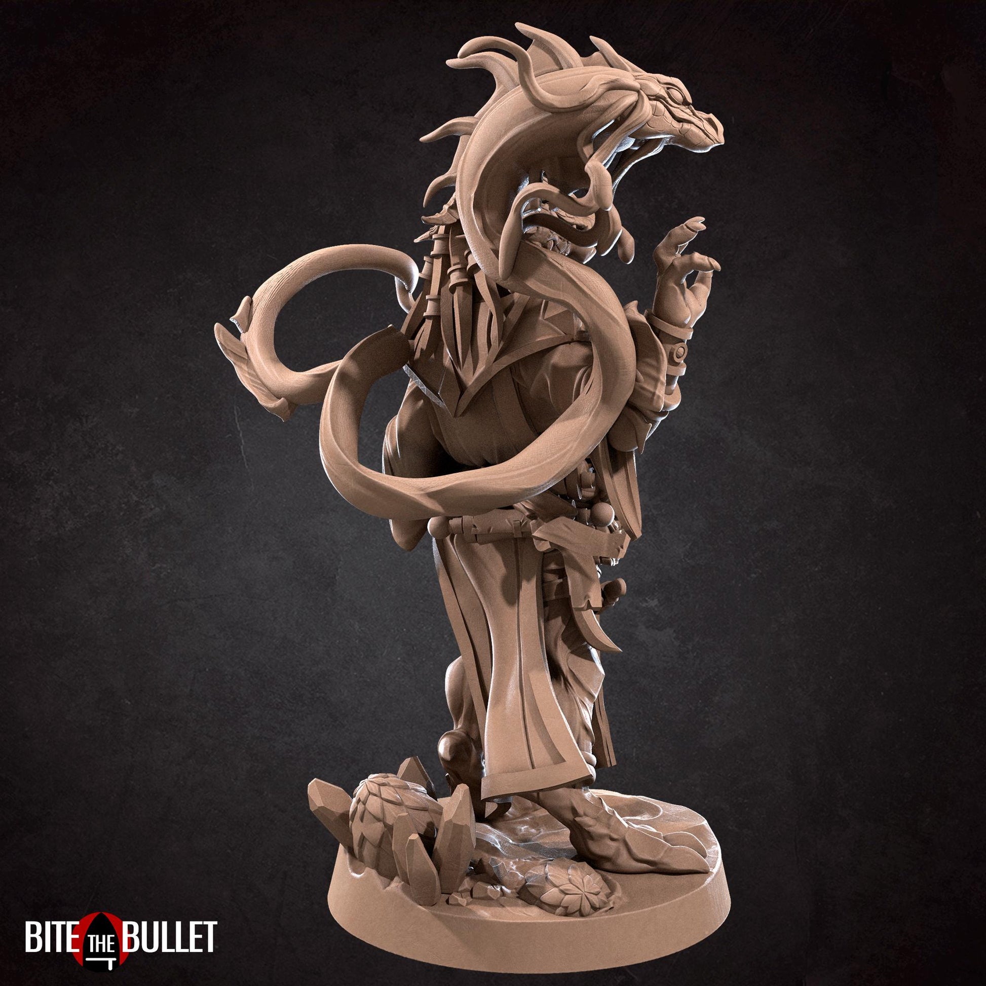 Dragonborn Wizard Miniature | Bite the Bullet