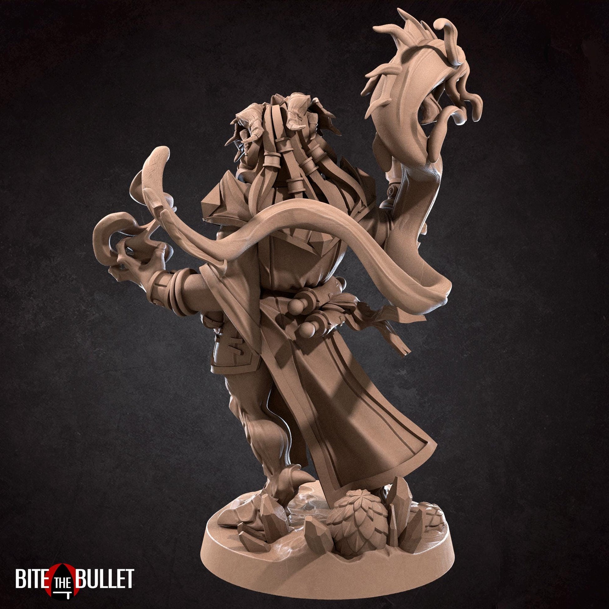 Dragonborn Wizard Miniature | Bite the Bullet