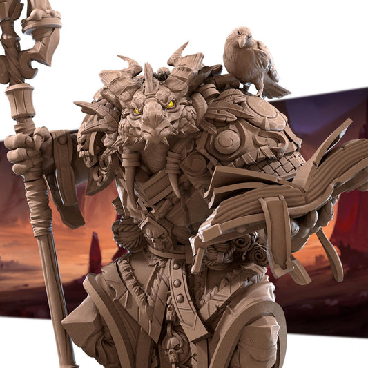 Dragonborn Warlock Miniature | Bite the Bullet