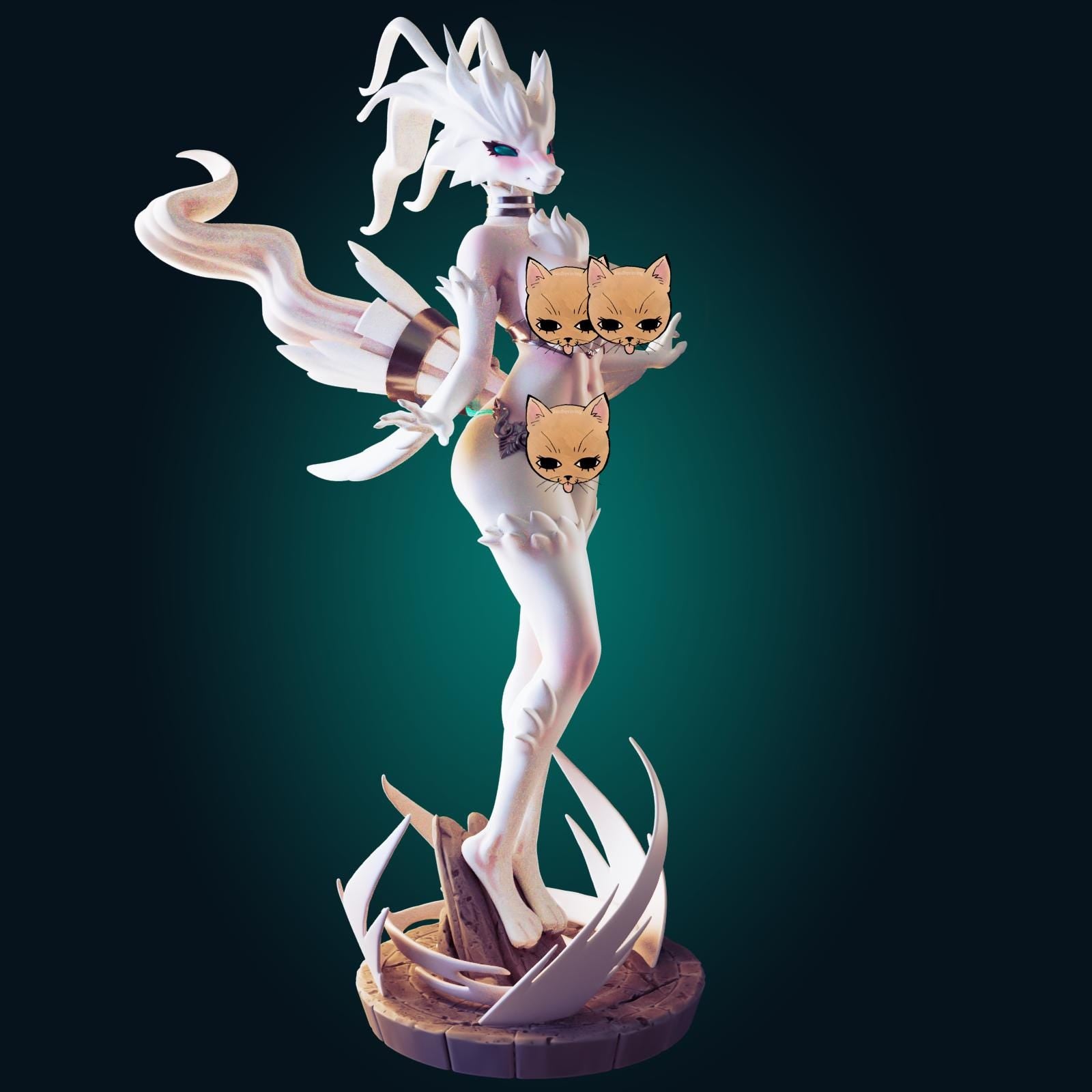 Dragon Girl Model Kit | 3D Resin Printed Figurine | Officer Rhu