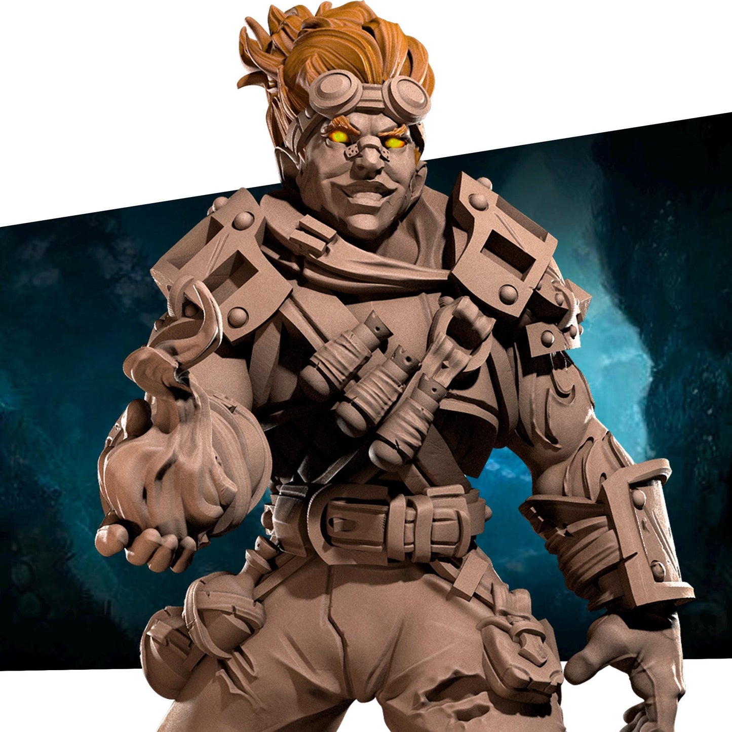 Fire Genasi Artificer Miniature | Bite the Bullet