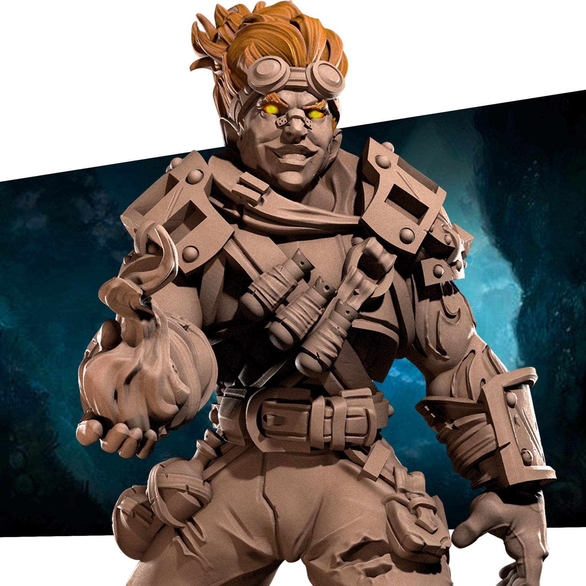 Fire Genasi Artificer Miniature | Bite the Bullet