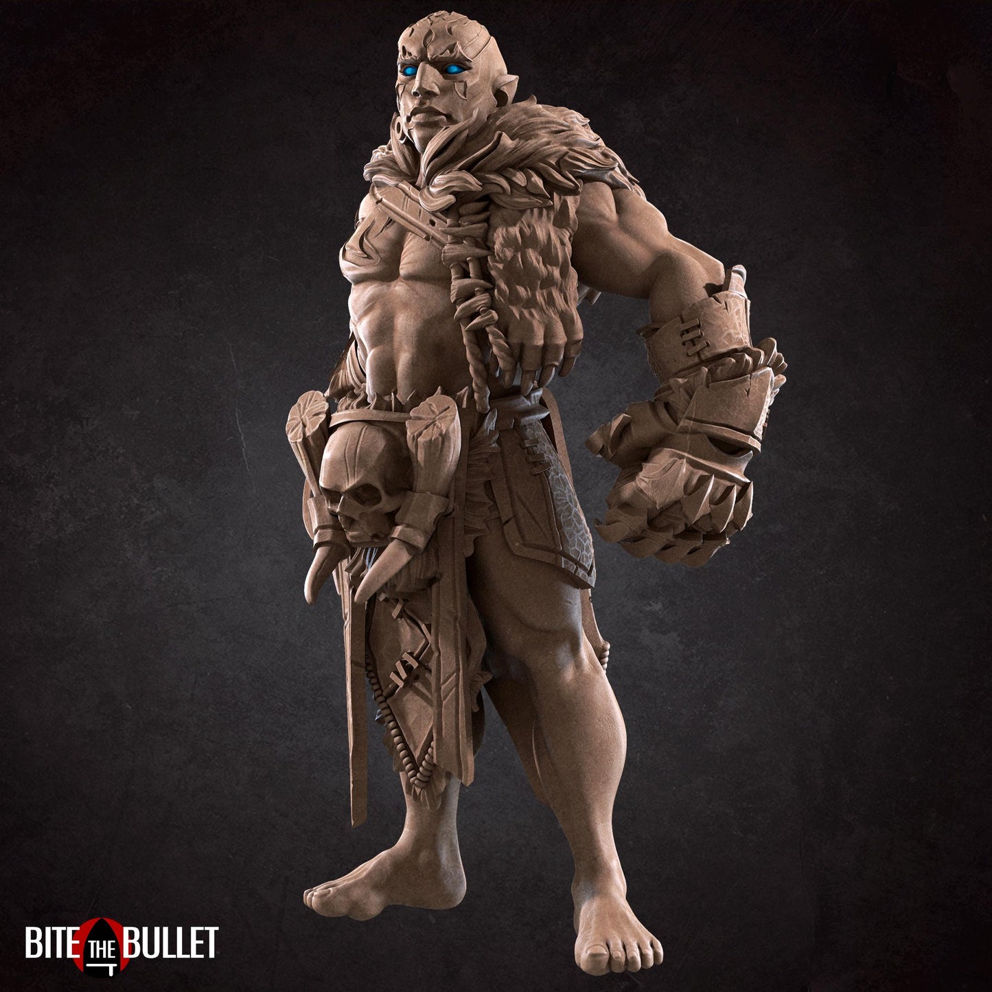 Water Genasi Druid & Bear Miniature | Bite the Bullet