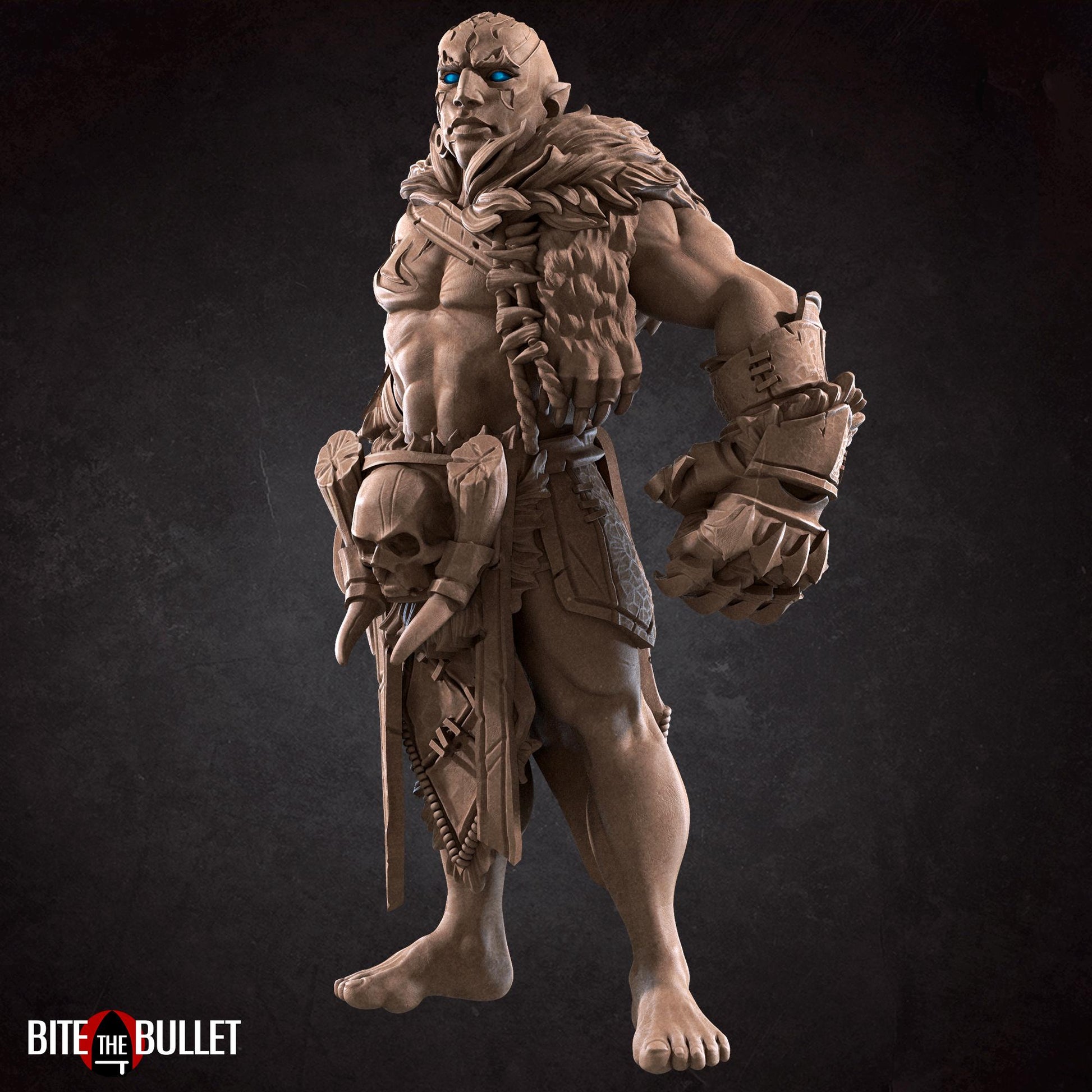 Water Genasi Druid & Bear Miniature | Bite the Bullet