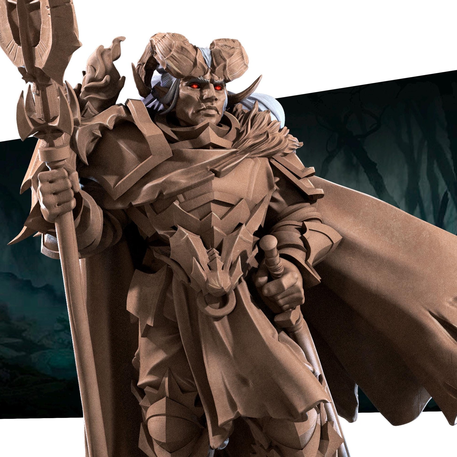 Tiefling Paladin Miniature | Bite the Bullet