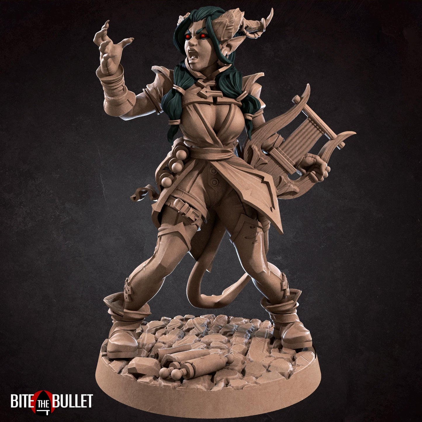 Tiefling Bard Miniature | Bite the Bullet