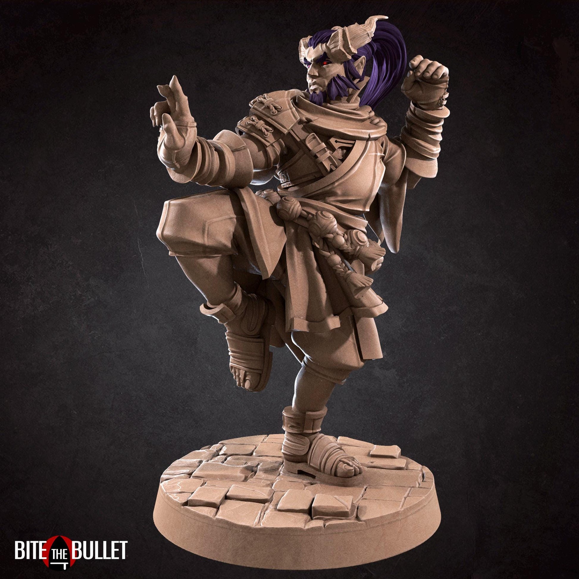 Tiefling Monk Miniature | Bite the Bullet