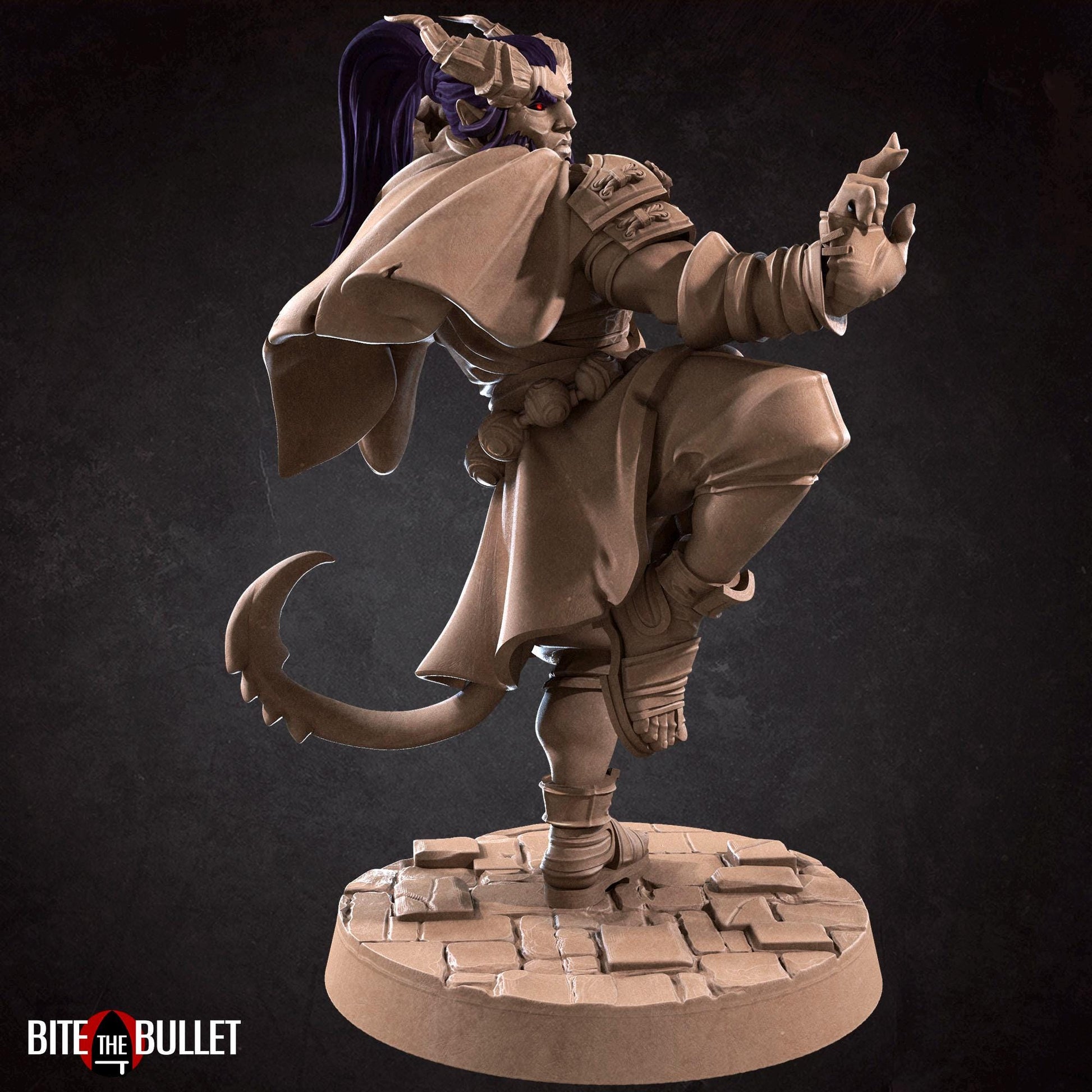 Tiefling Monk Miniature | Bite the Bullet